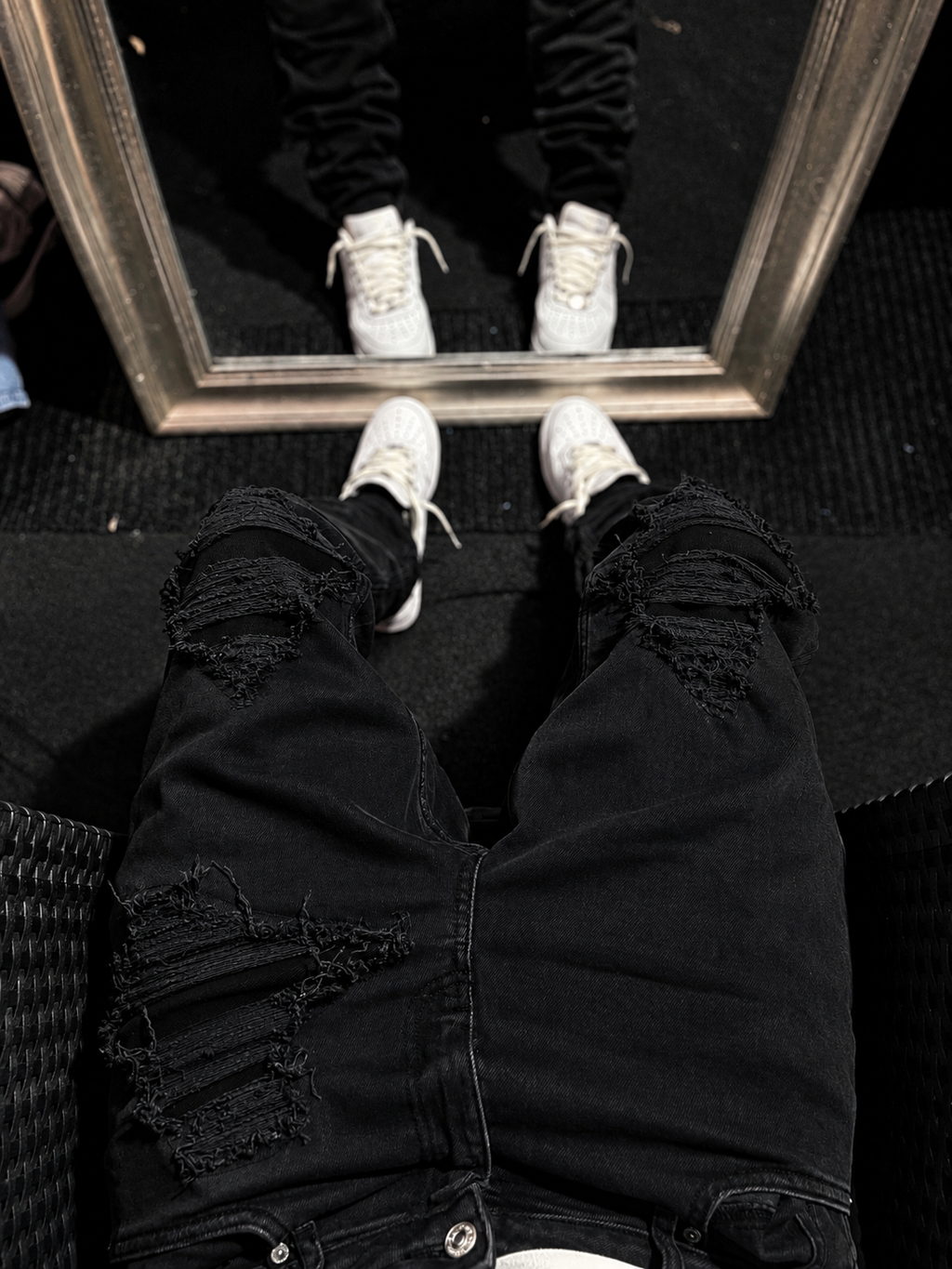Dripped Slimfit Jeans Black