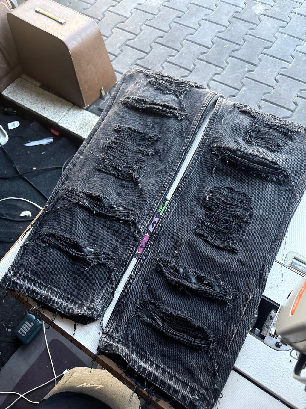 Dripped Straight fit jeans custom