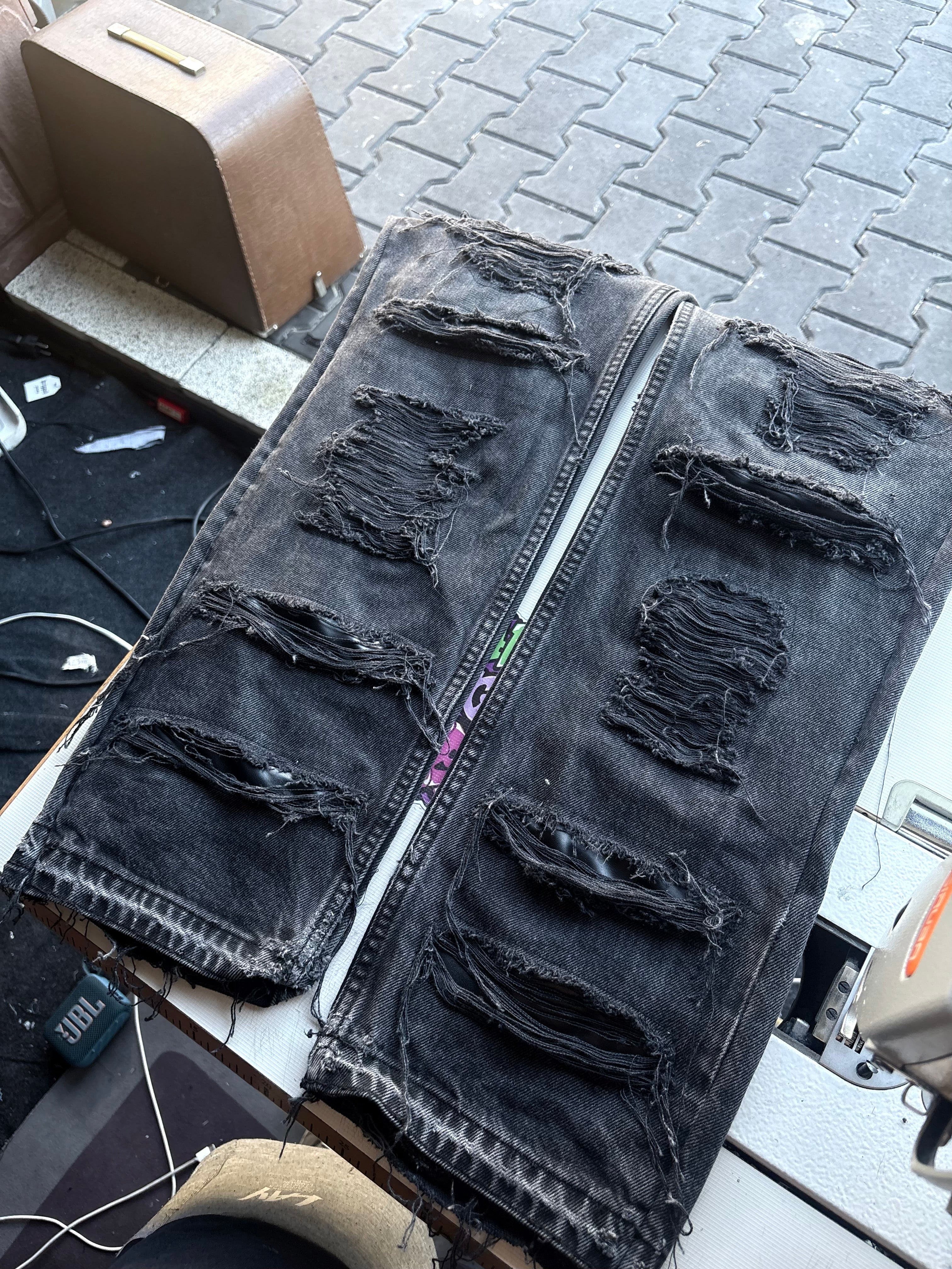 Dripped Straight fit jeans custom