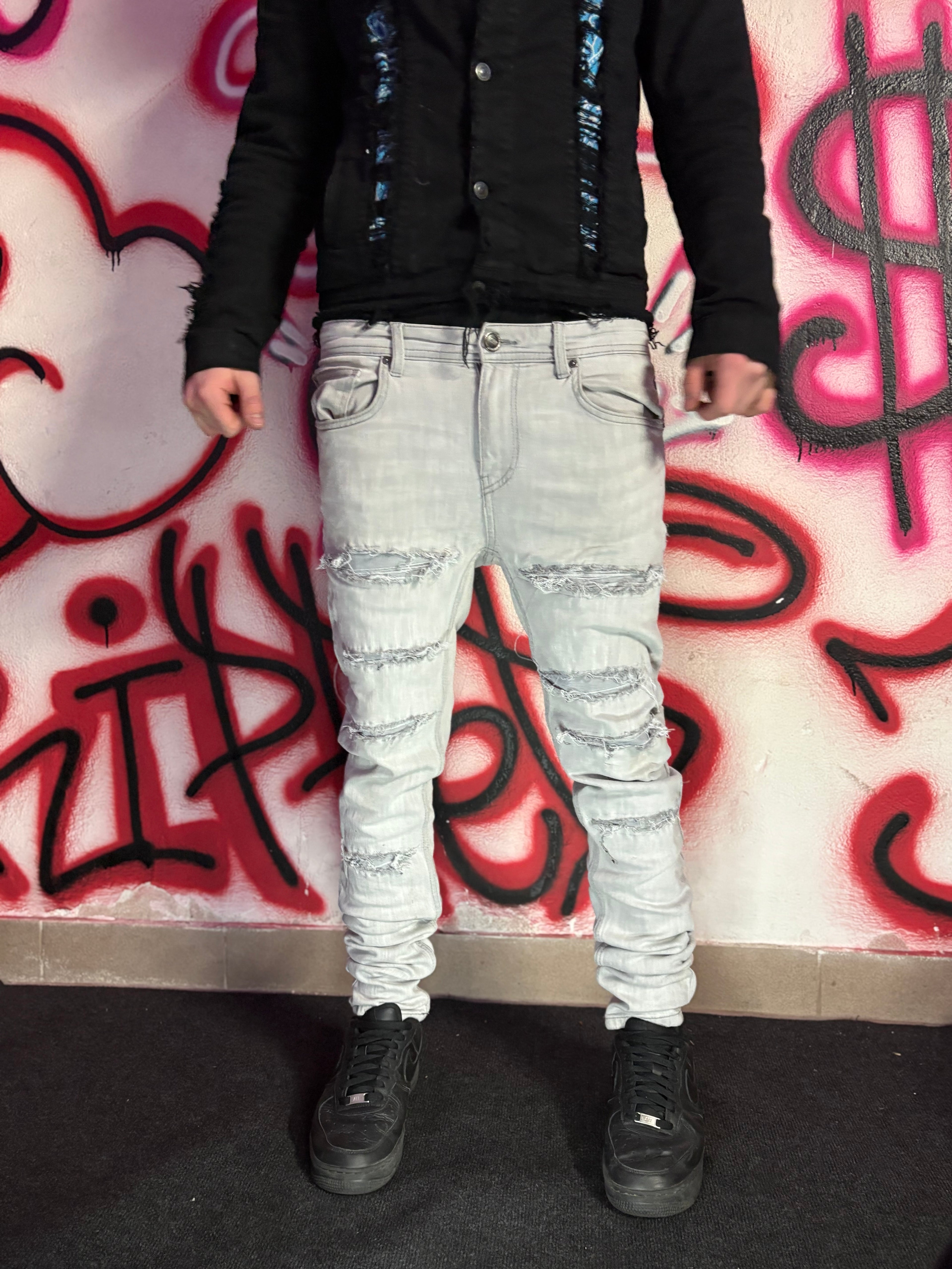 Dripped distressed Slimfit Jeans| M