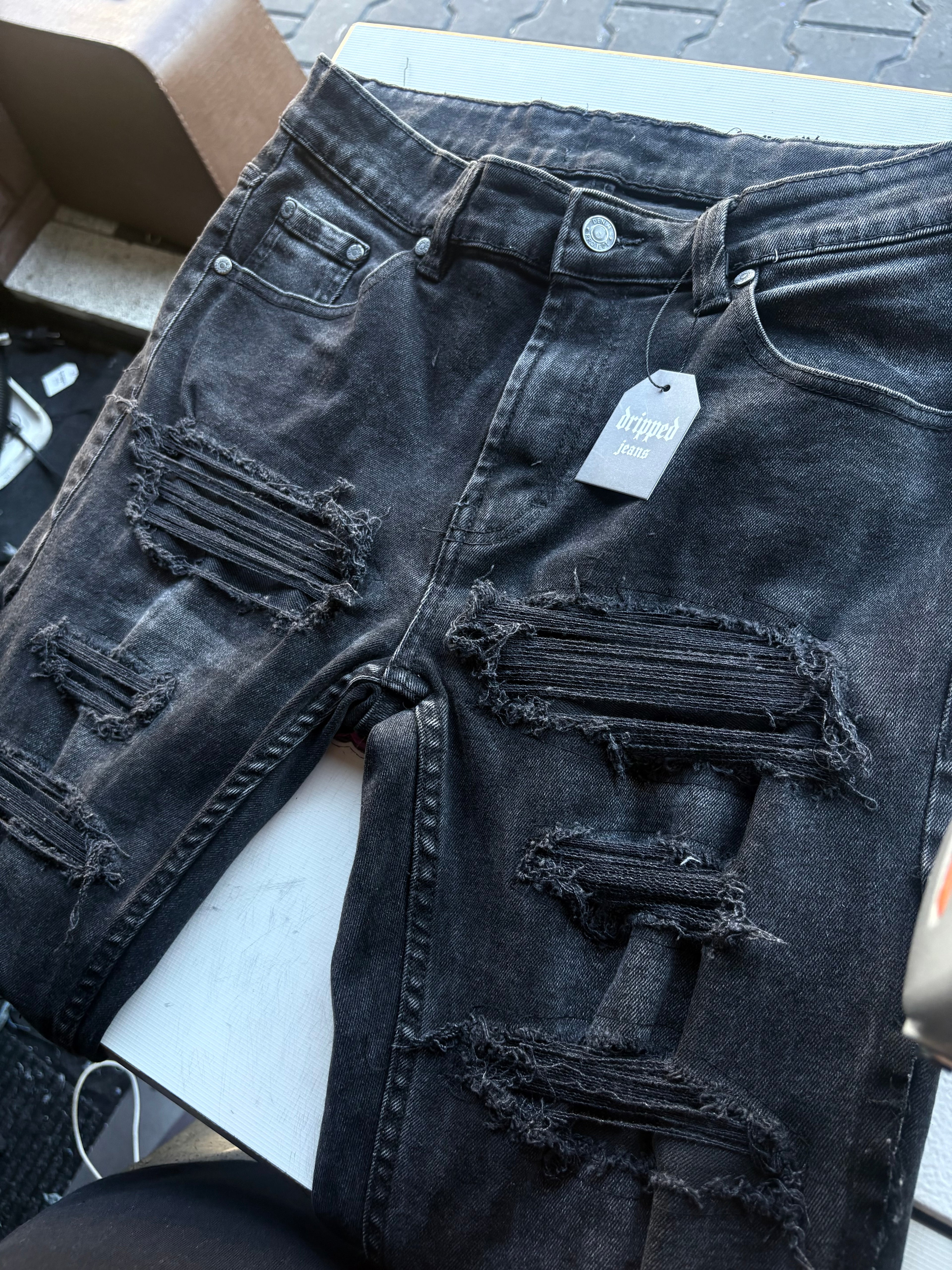Dripped Slimfit Jeans Custom | M