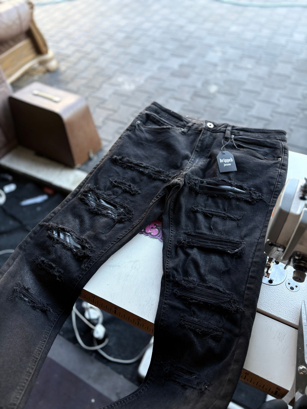 Dripped Slimfit jeans Custom | M