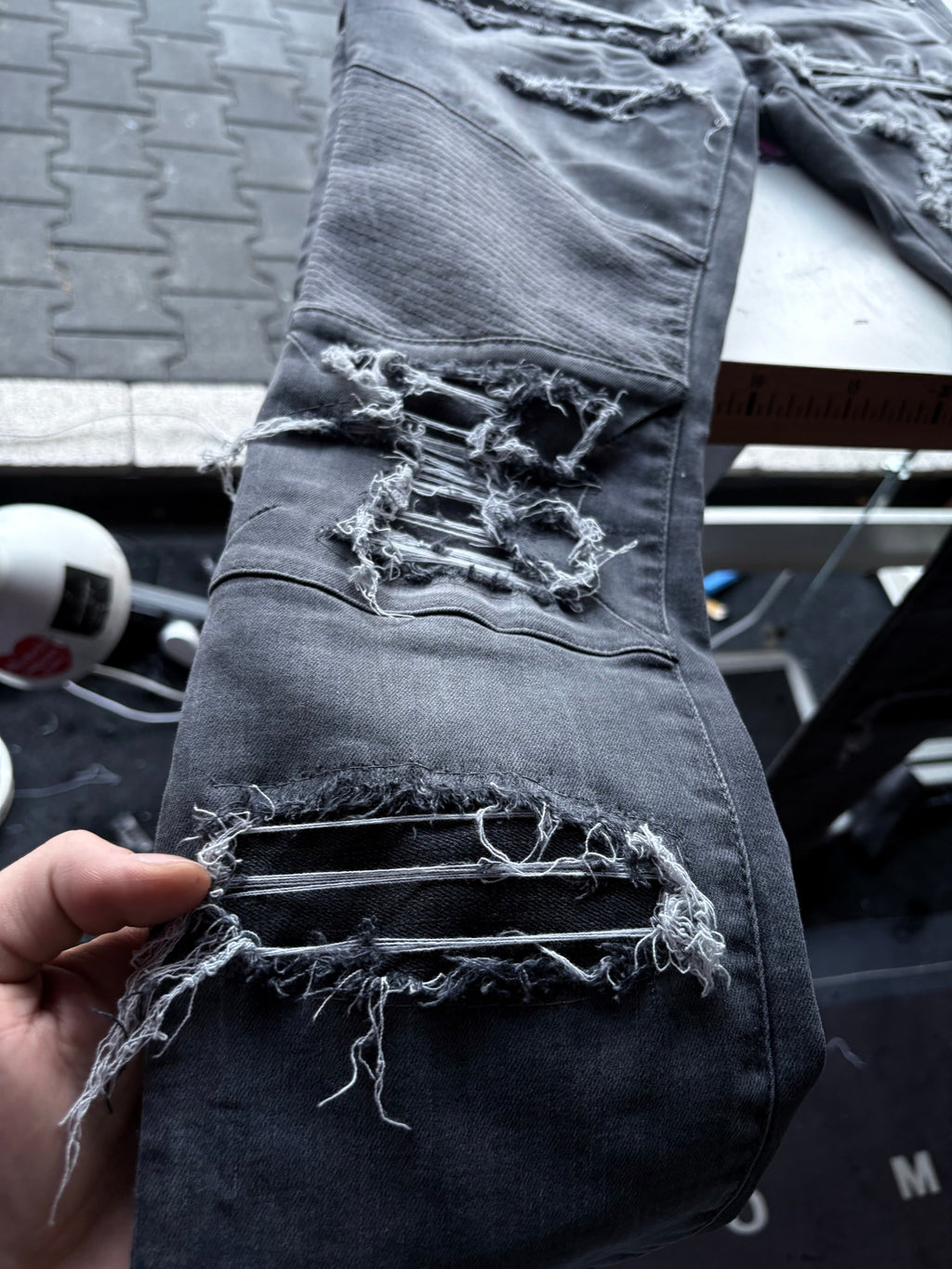 Dripped Jeans Slimfit Custom | S
