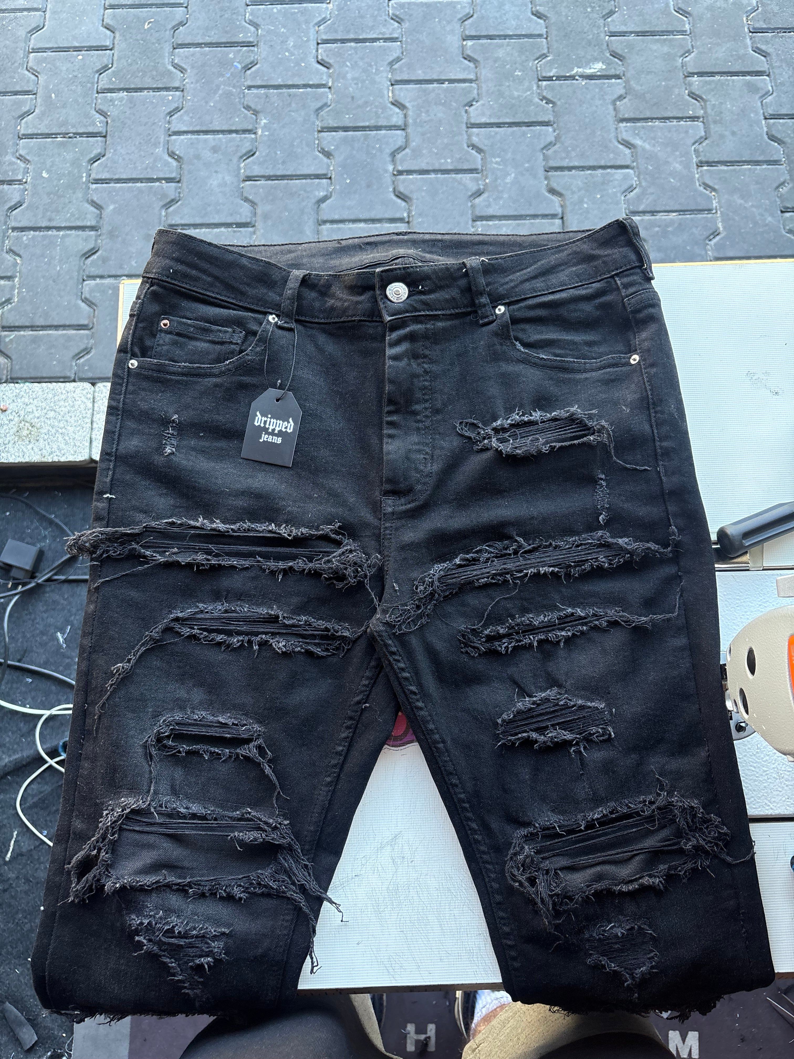 Dripped Slimfit jeans Custom | M