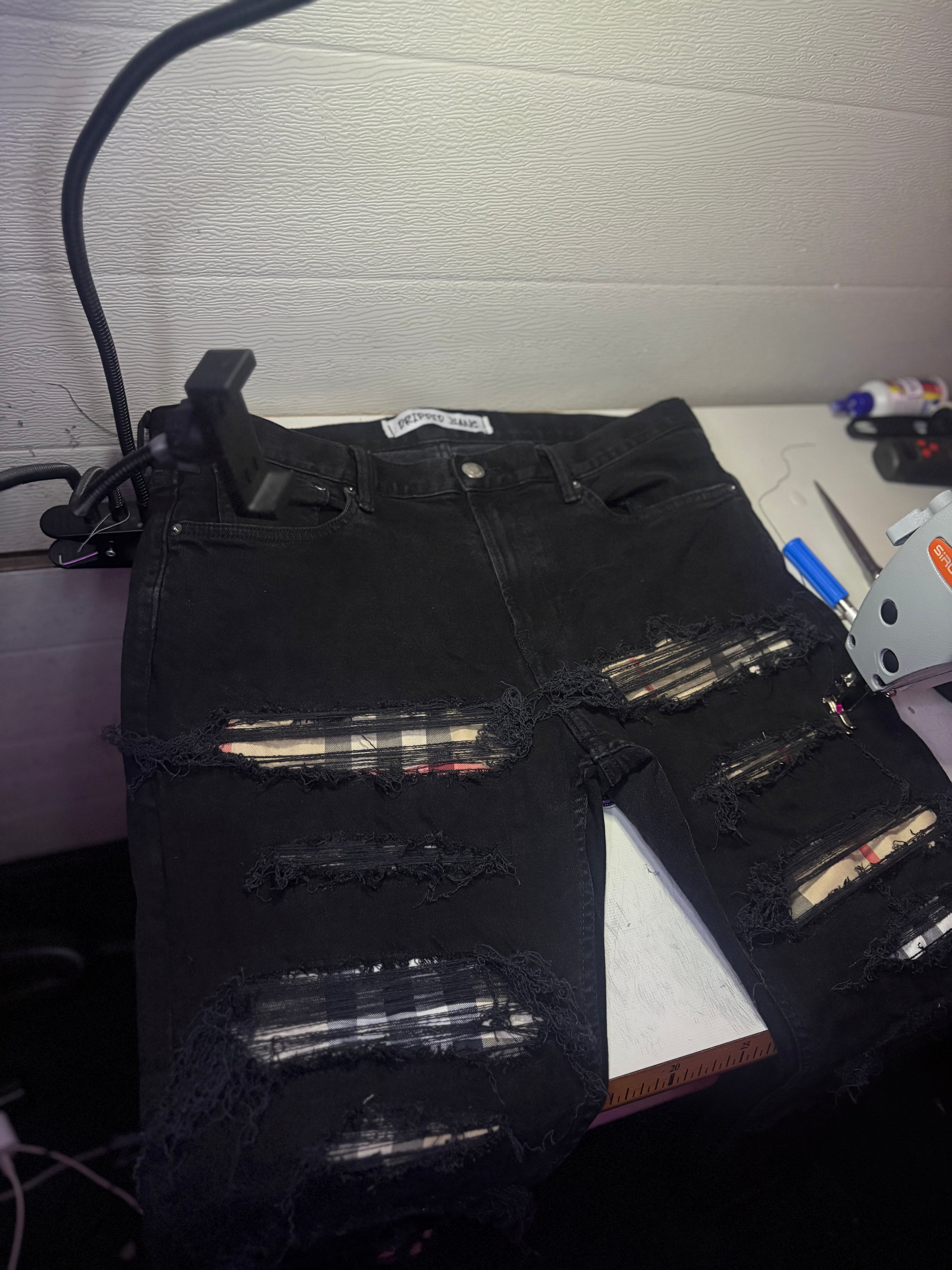 Dripped Slimfit Distressed Jeans | XL