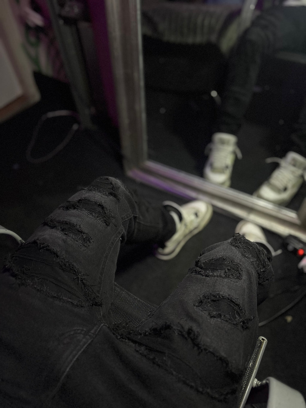 Dripped Slimfit Distressed Jeans | S