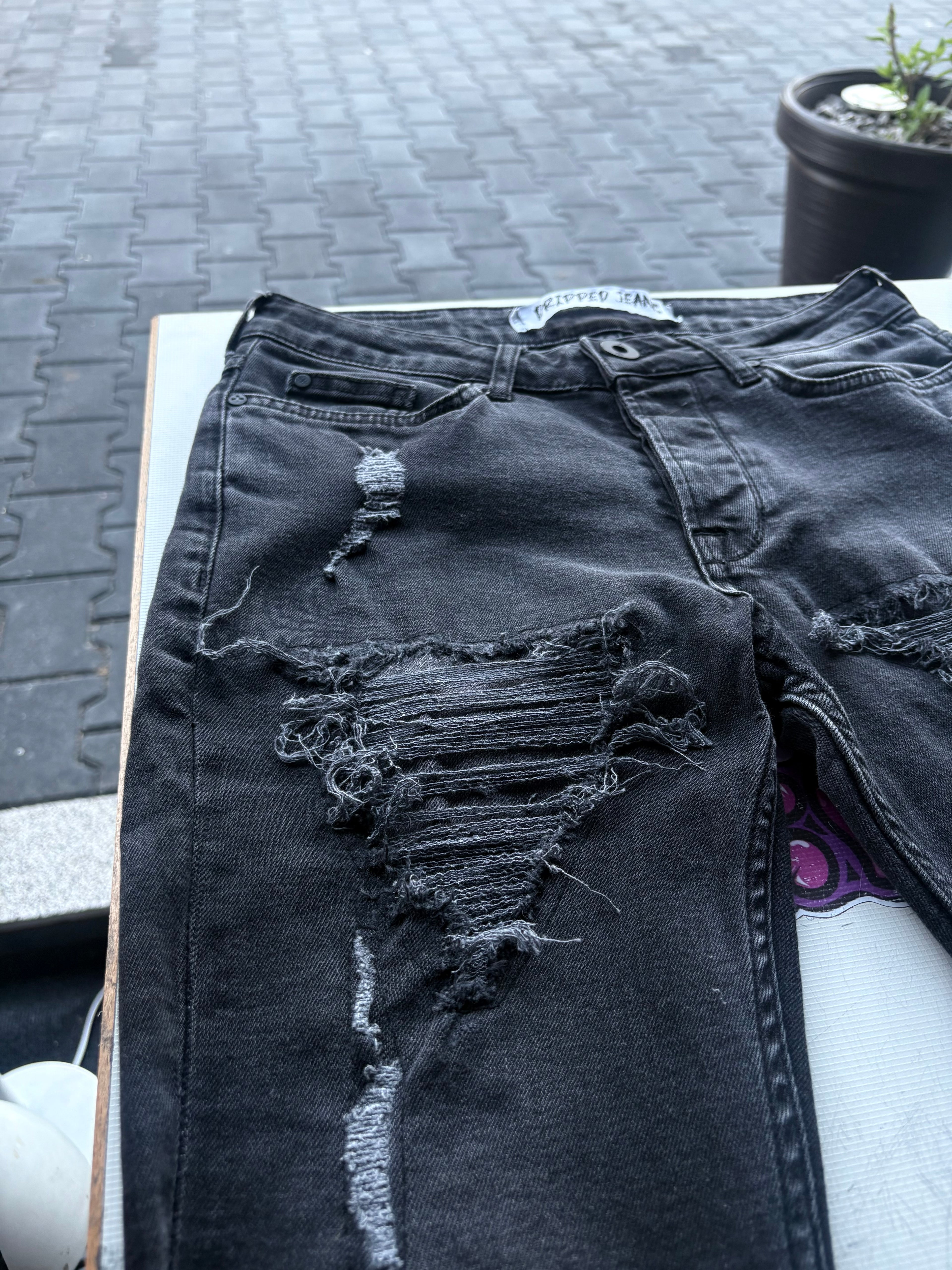 Dripped Jeans Slimfit Custom | XS