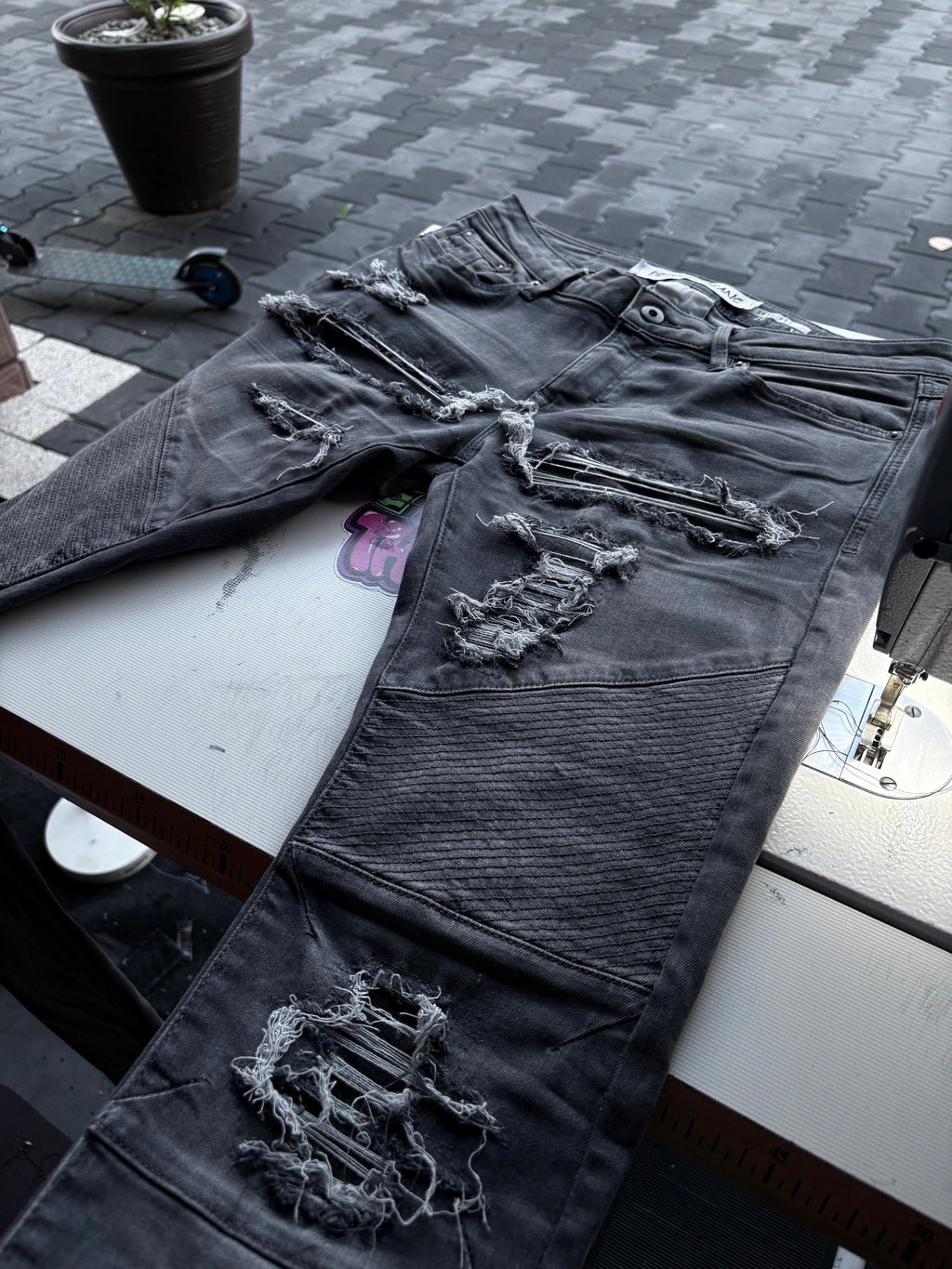 Dripped Jeans Slimfit Custom | S