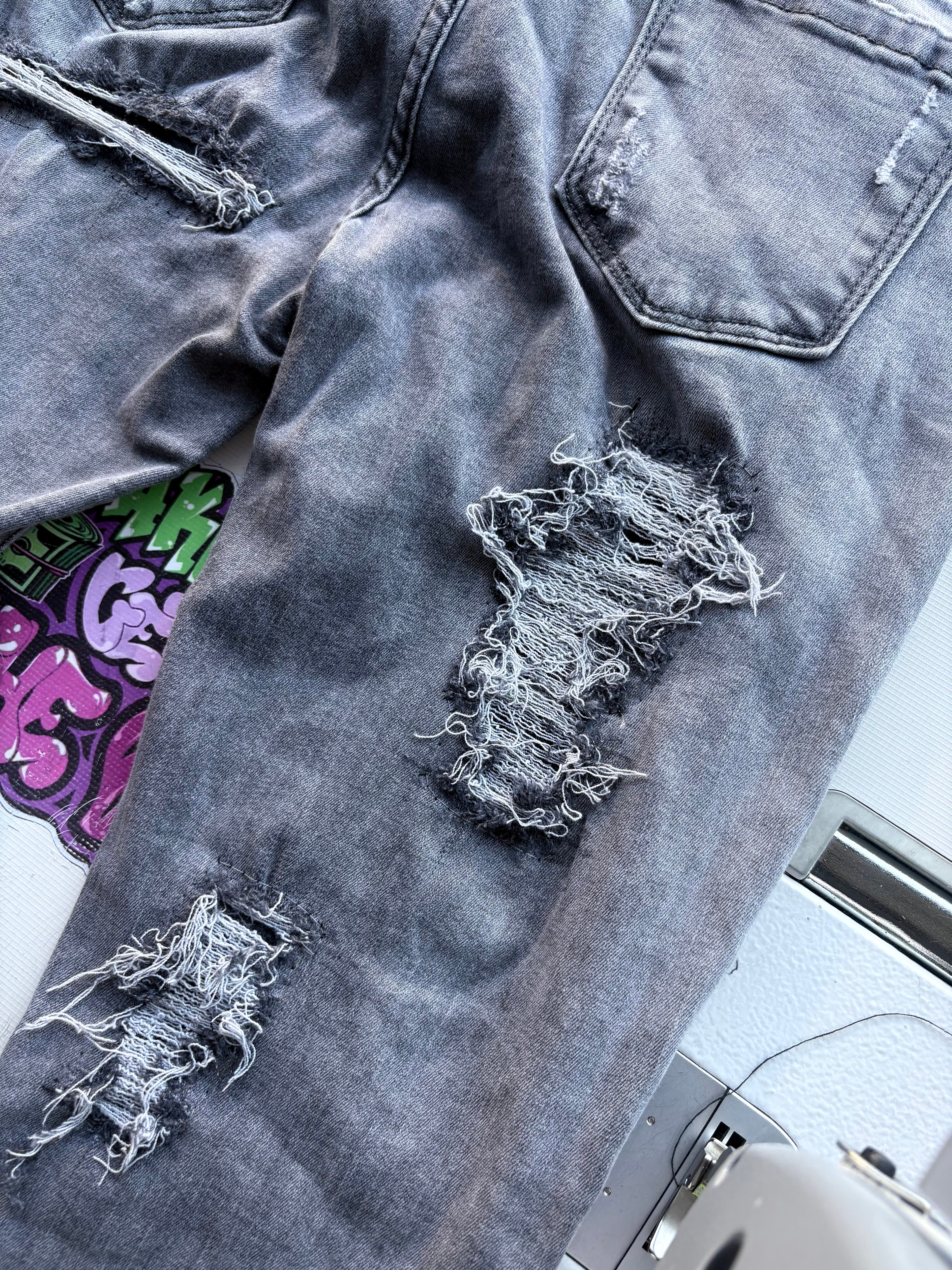 Dripped Slimfit Custom Jeans | S