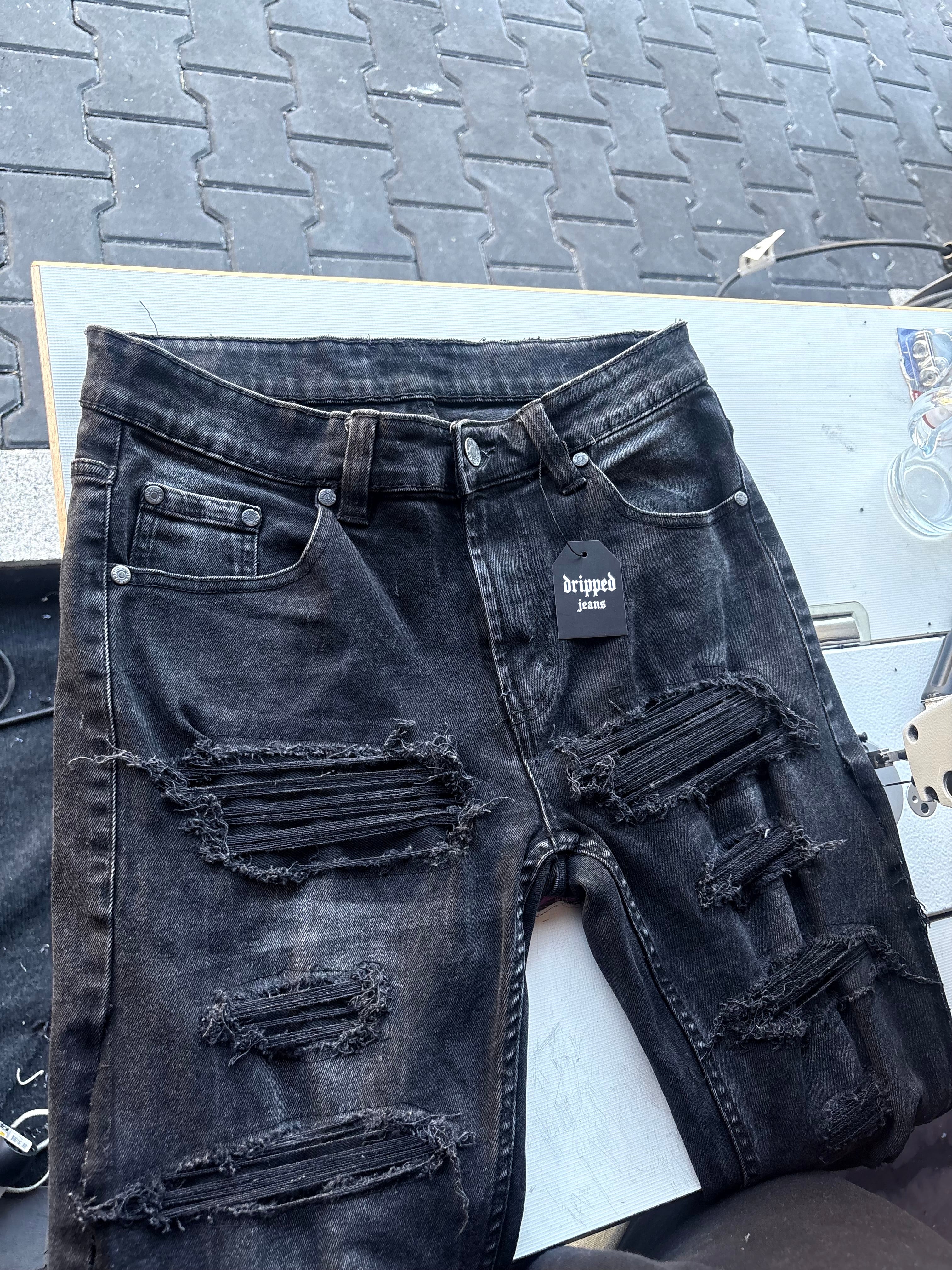 Dripped Slimfit Jeans Custom | M