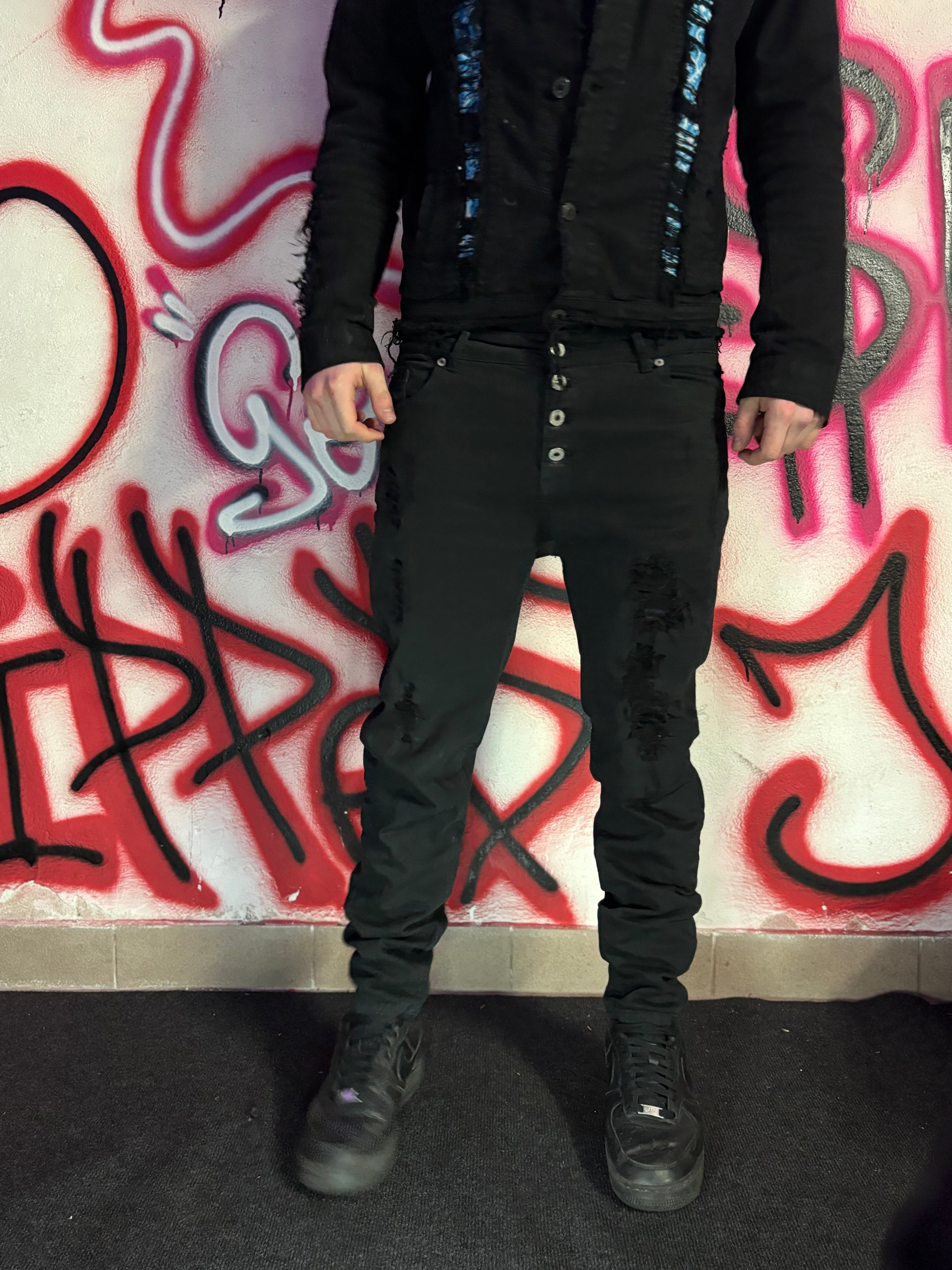 Dripped distressed Slimfit Jeans| M