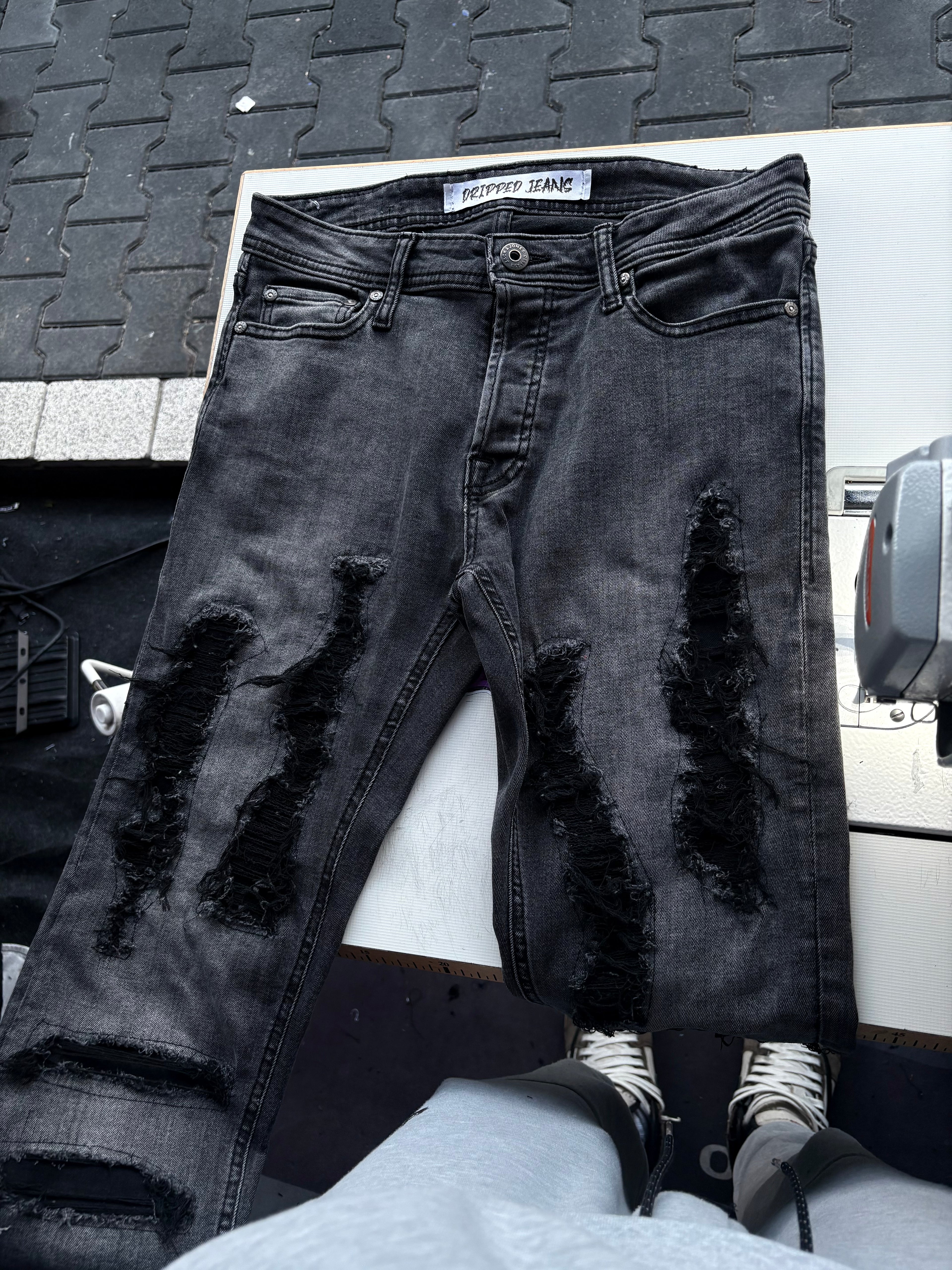 Dripped Jeans Slimfit Custom | S