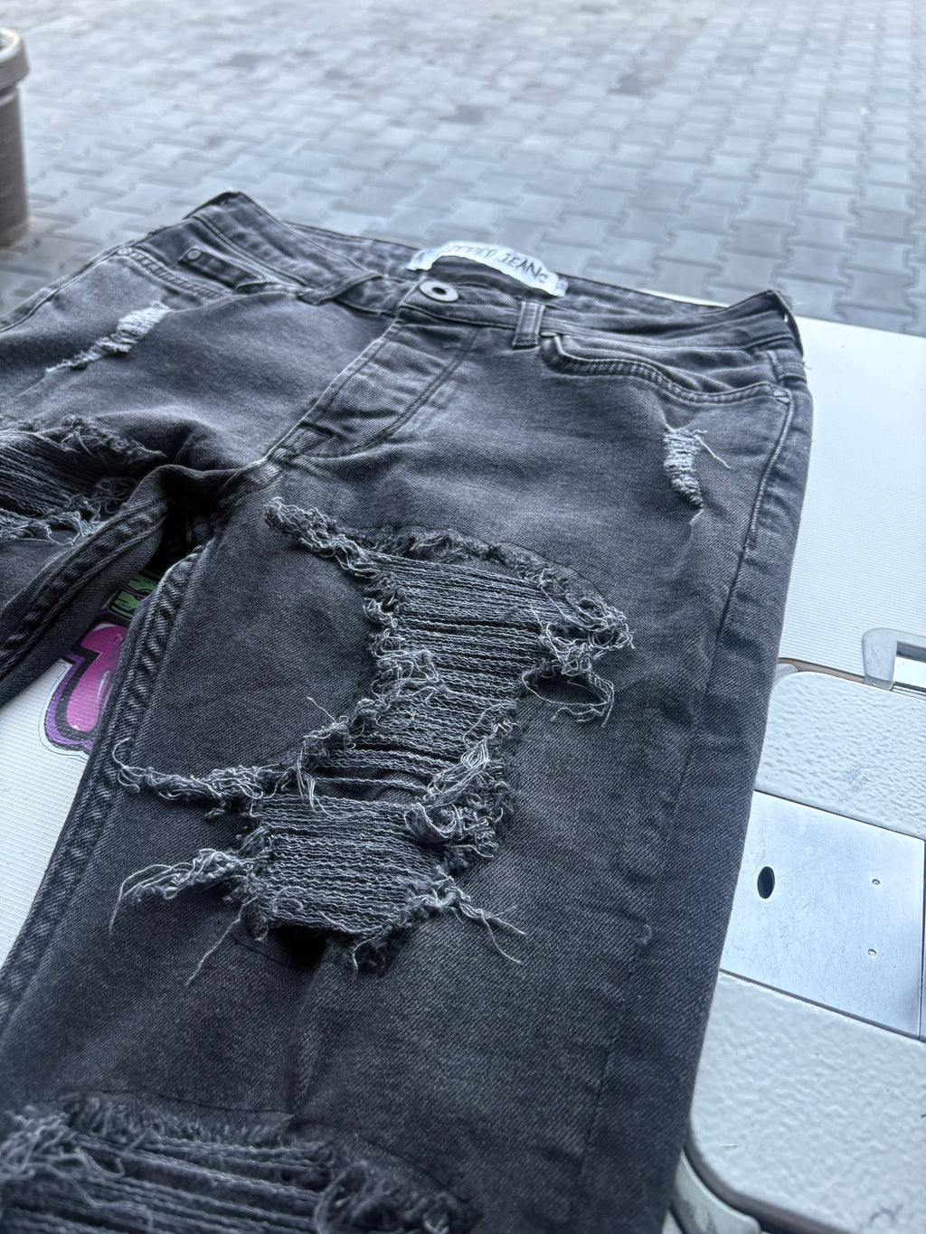 Dripped Jeans Slimfit Custom | XS