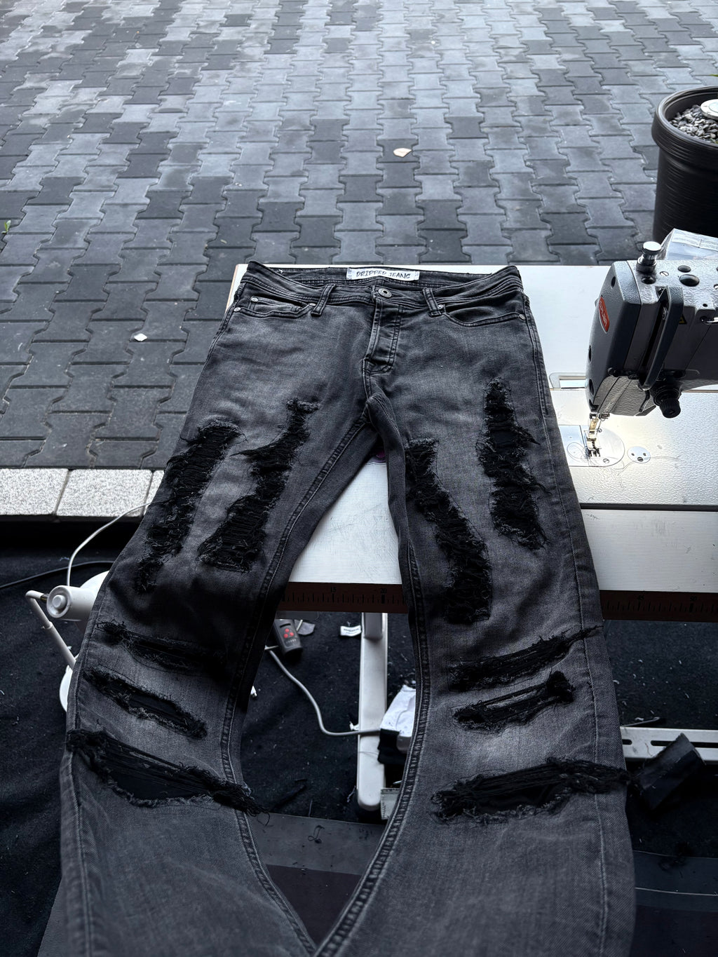 Dripped Jeans Slimfit Custom | S