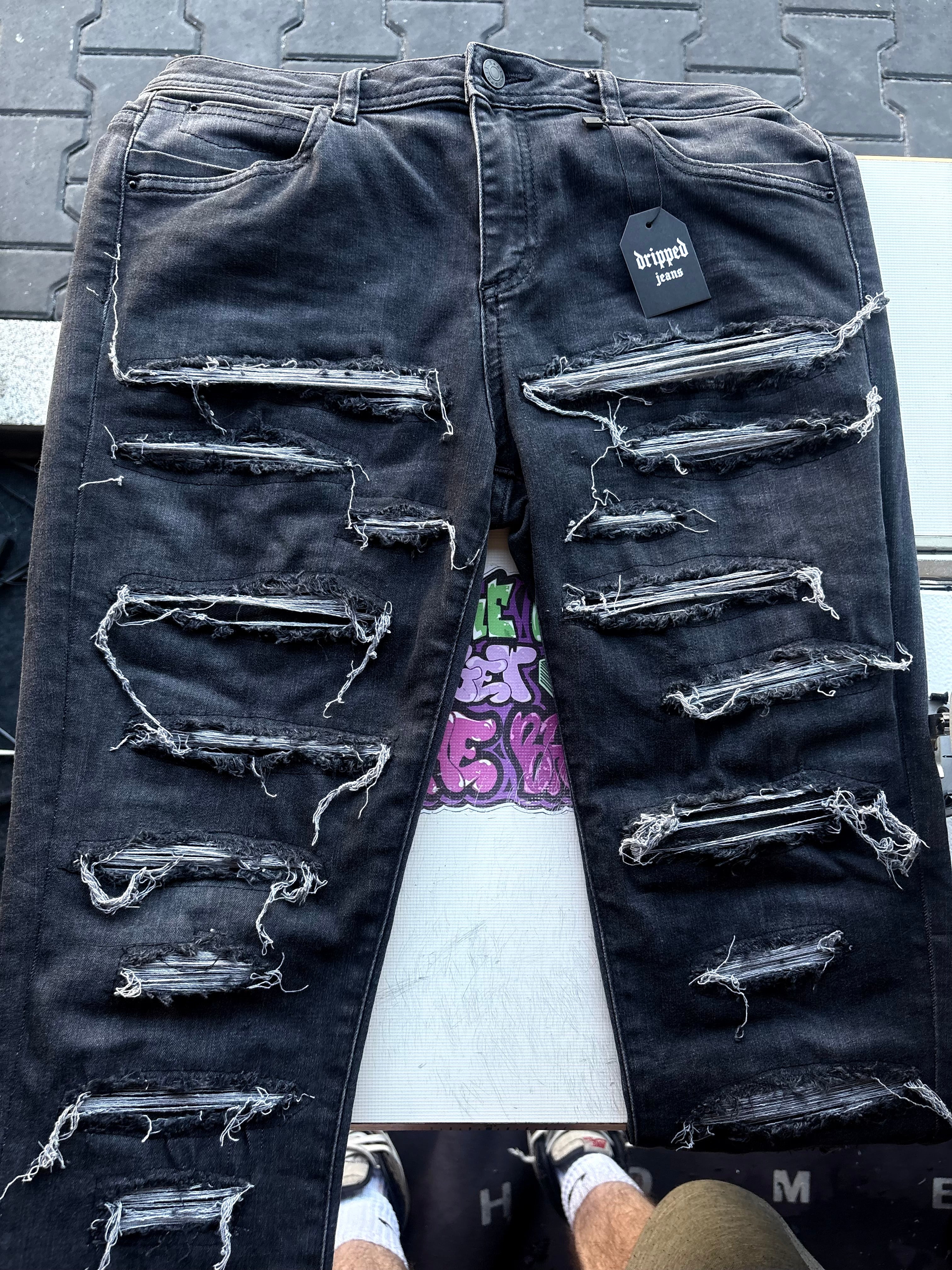 Dripped Slimfit jeans Custom | M