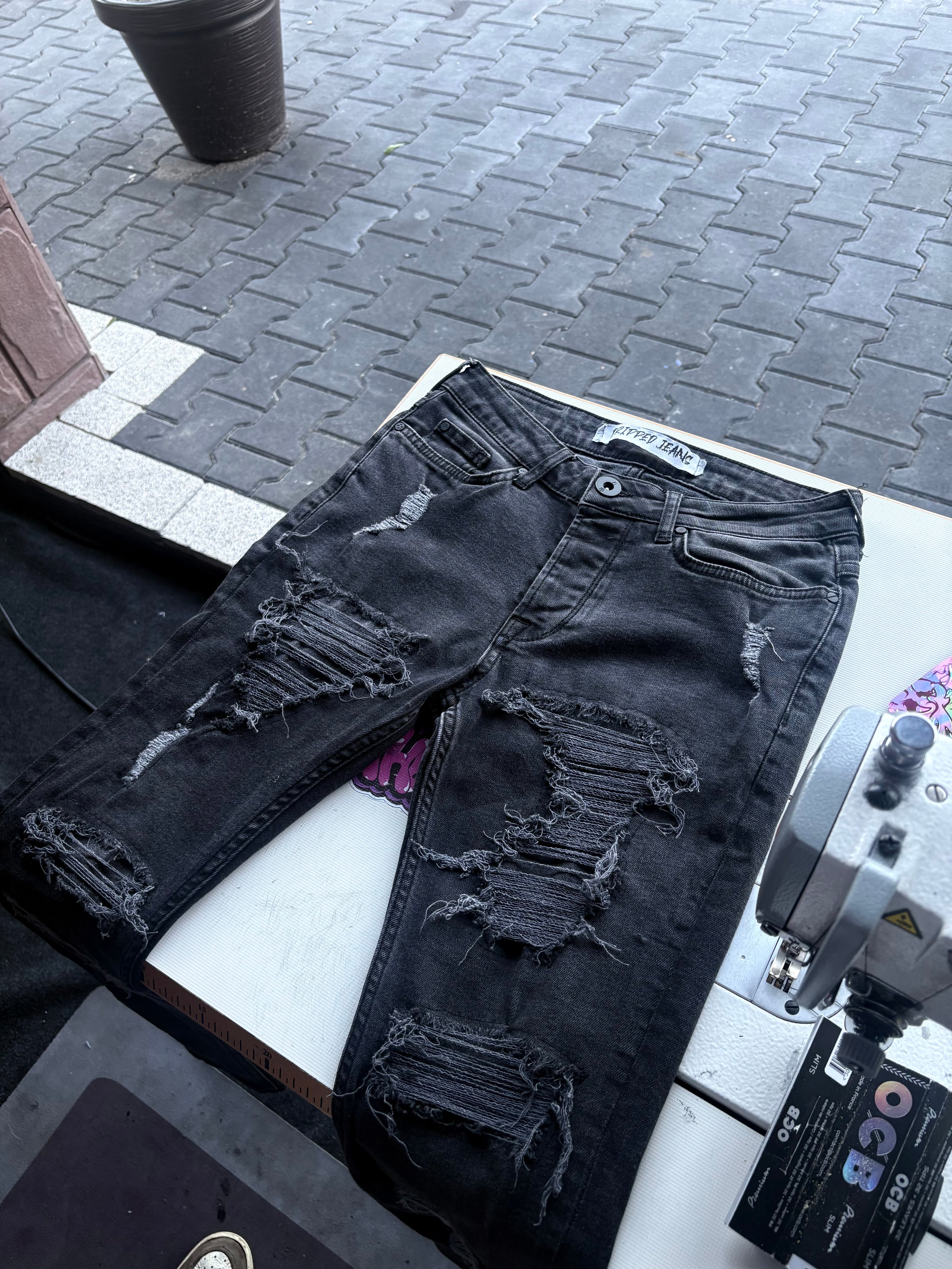 Dripped Jeans Slimfit Custom | XS