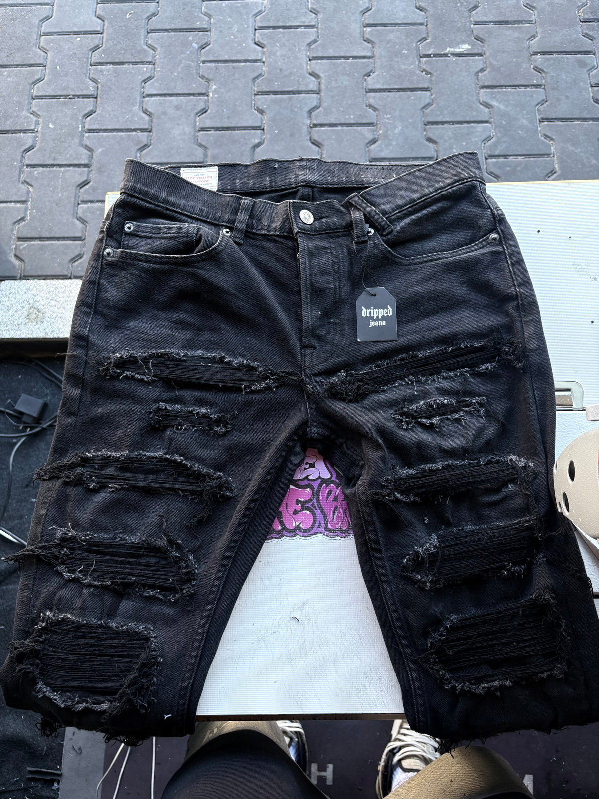 Dripped Slimfit Jeans Custom | M