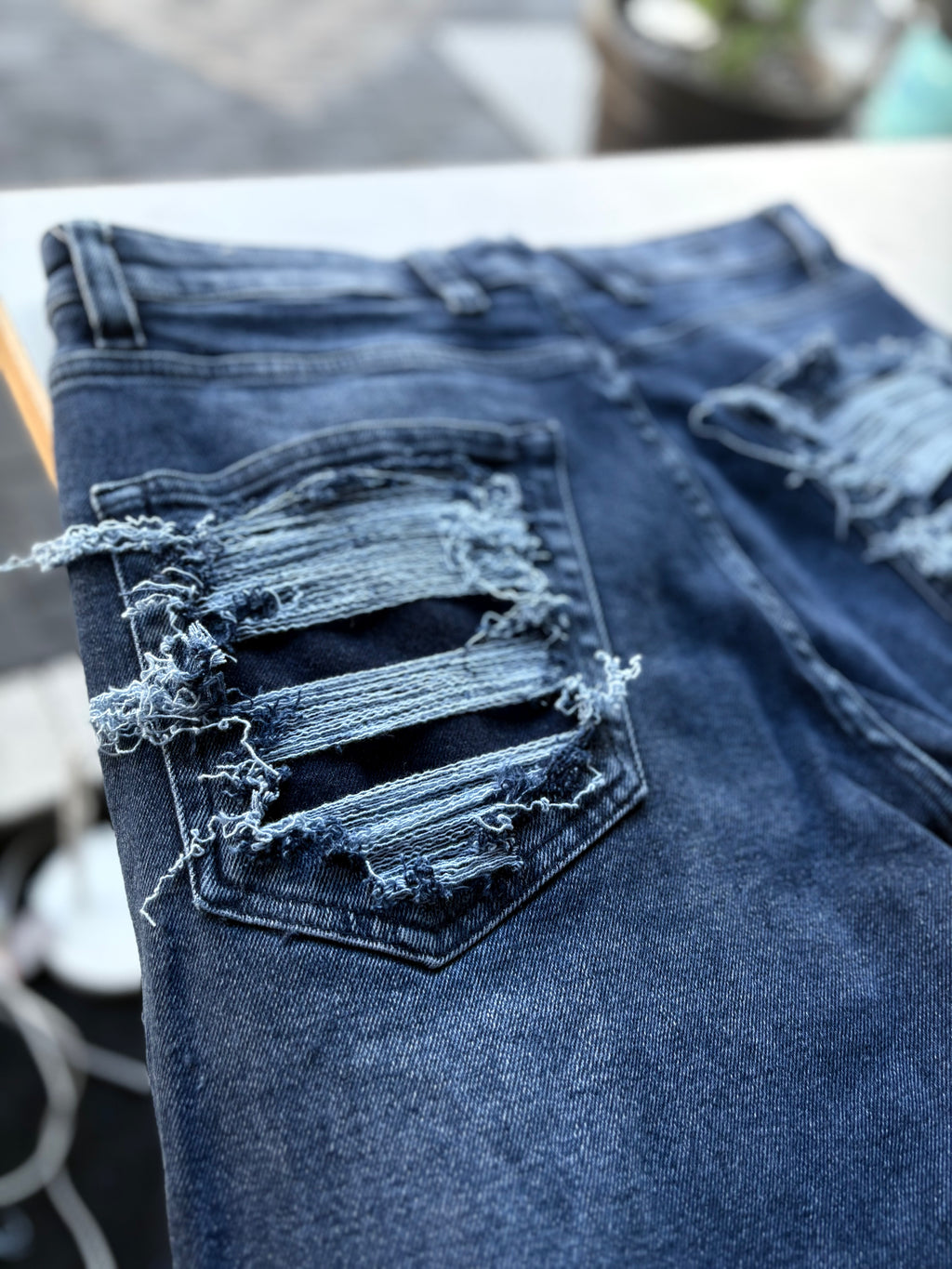 Dripped Slimfit Custom Jeans | M