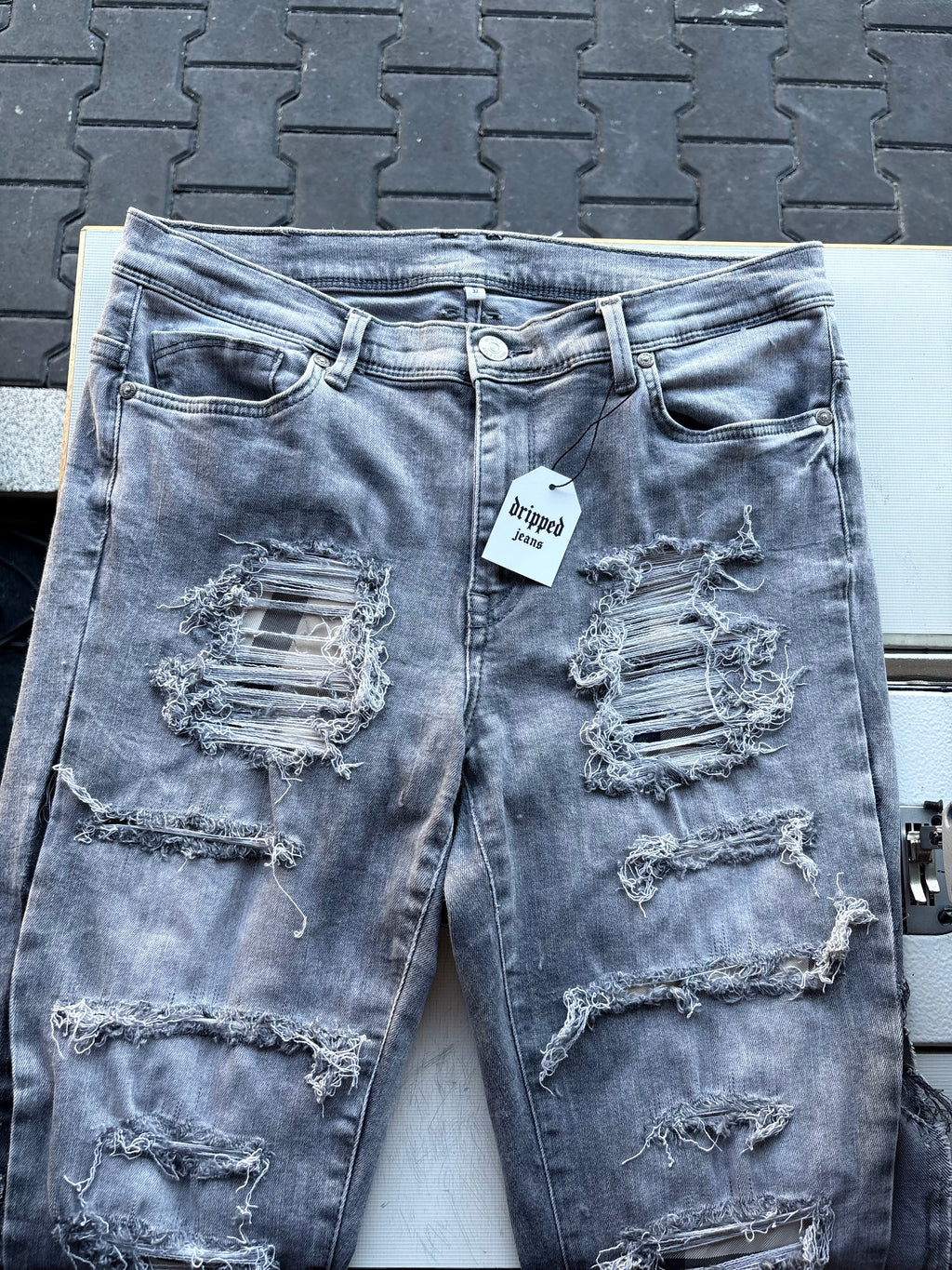 Dripped slimfit jeans Custom