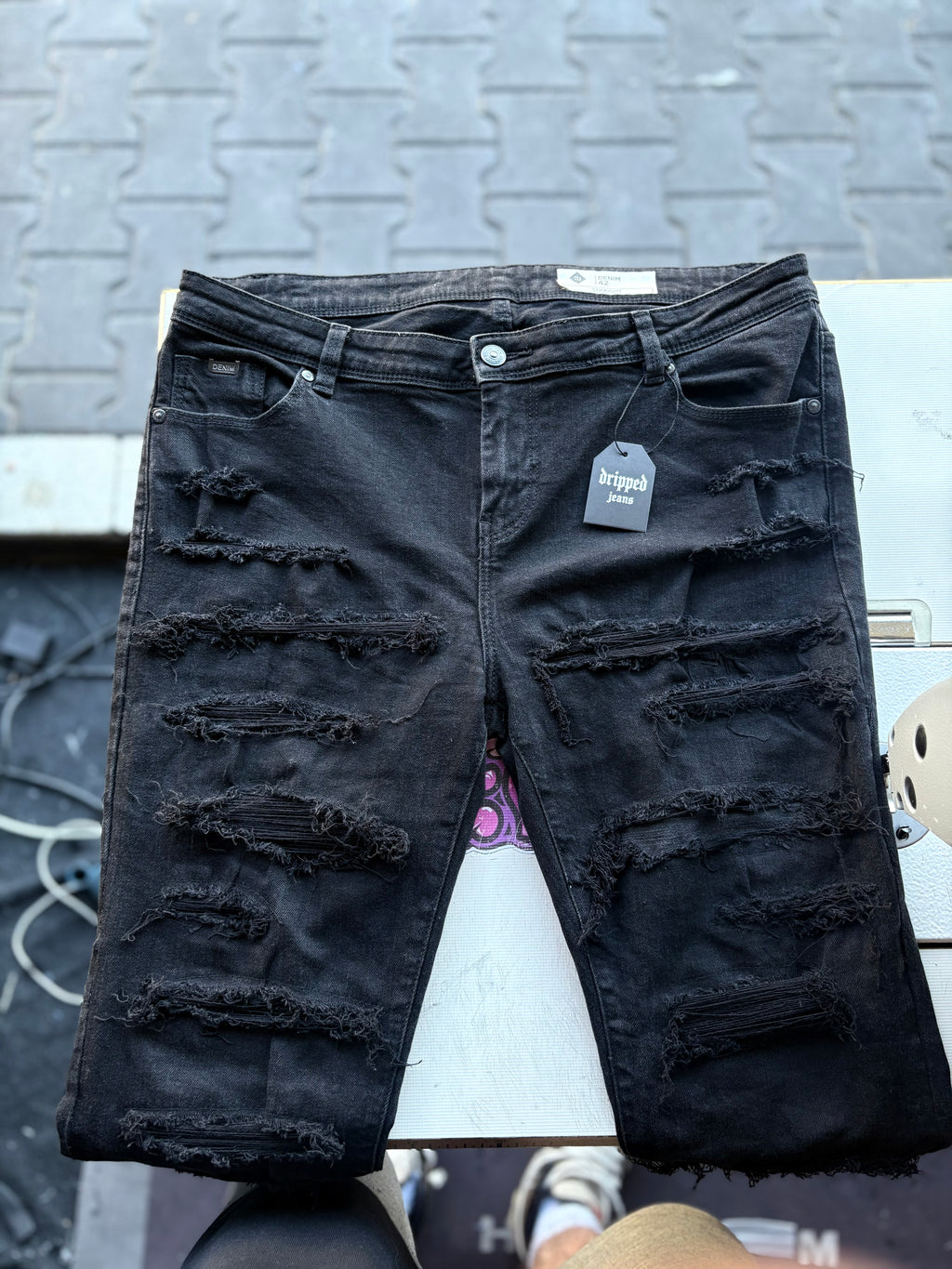 Dripped Slimfit Jeans Custom | M