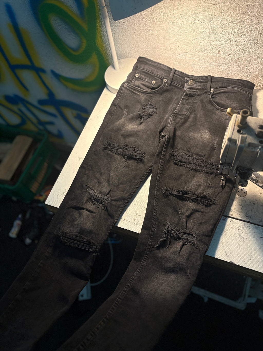 Dripped Jeans | Slimfit S/M