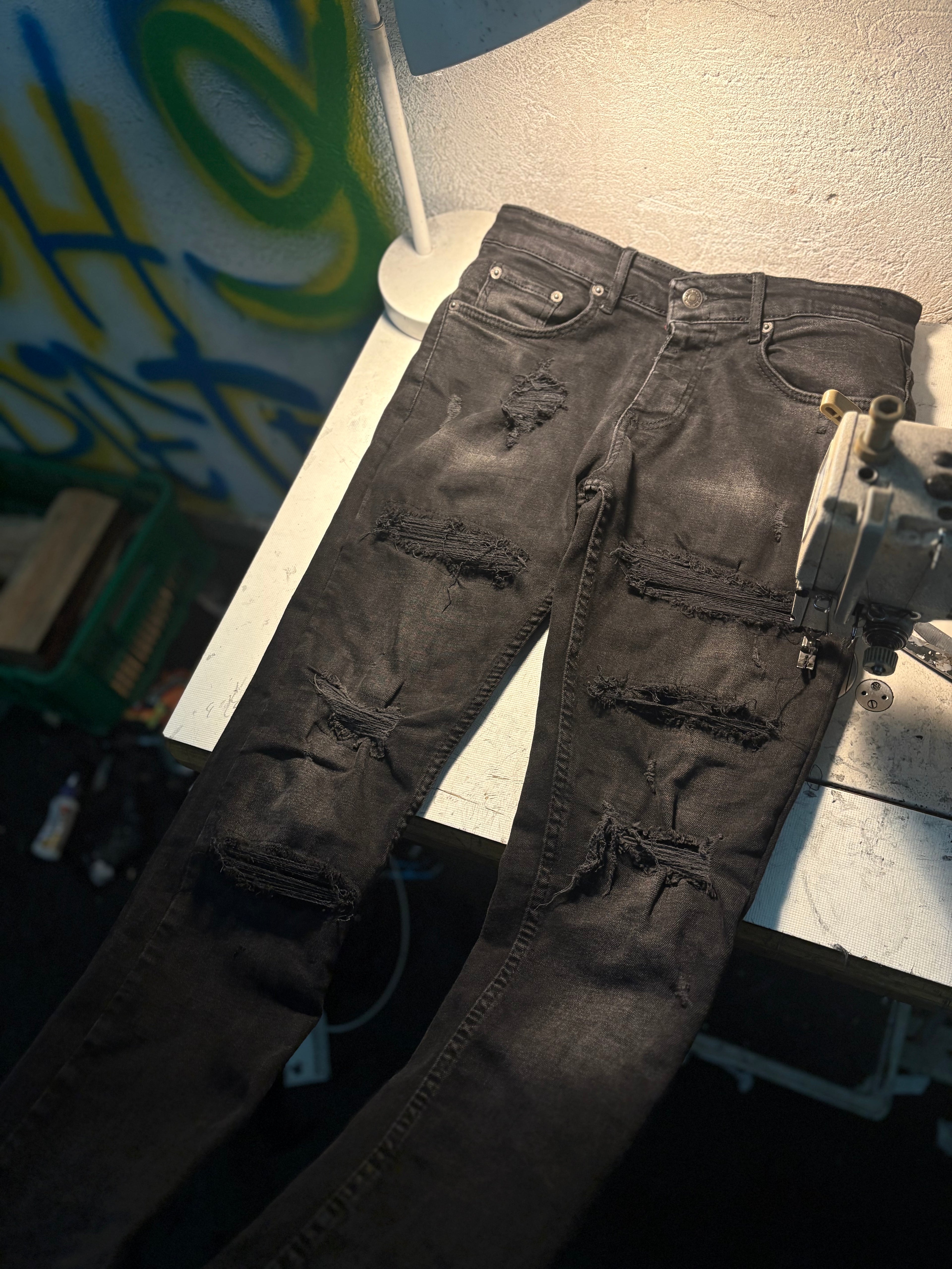 Dripped Jeans | Slimfit S/M