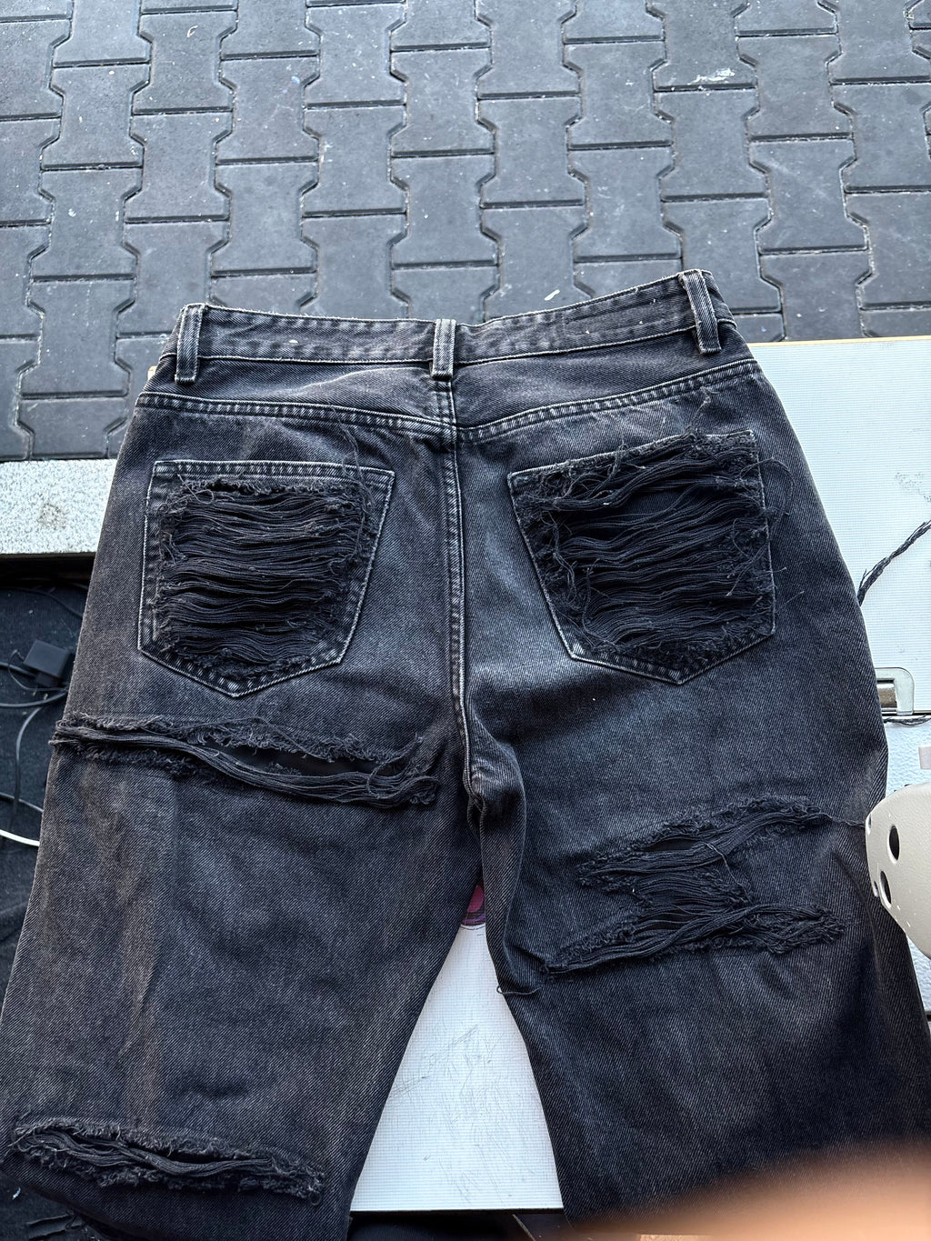 Dripped Straight fit jeans custom