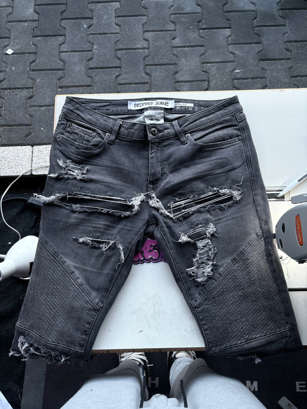 Dripped Jeans Slimfit Custom | S