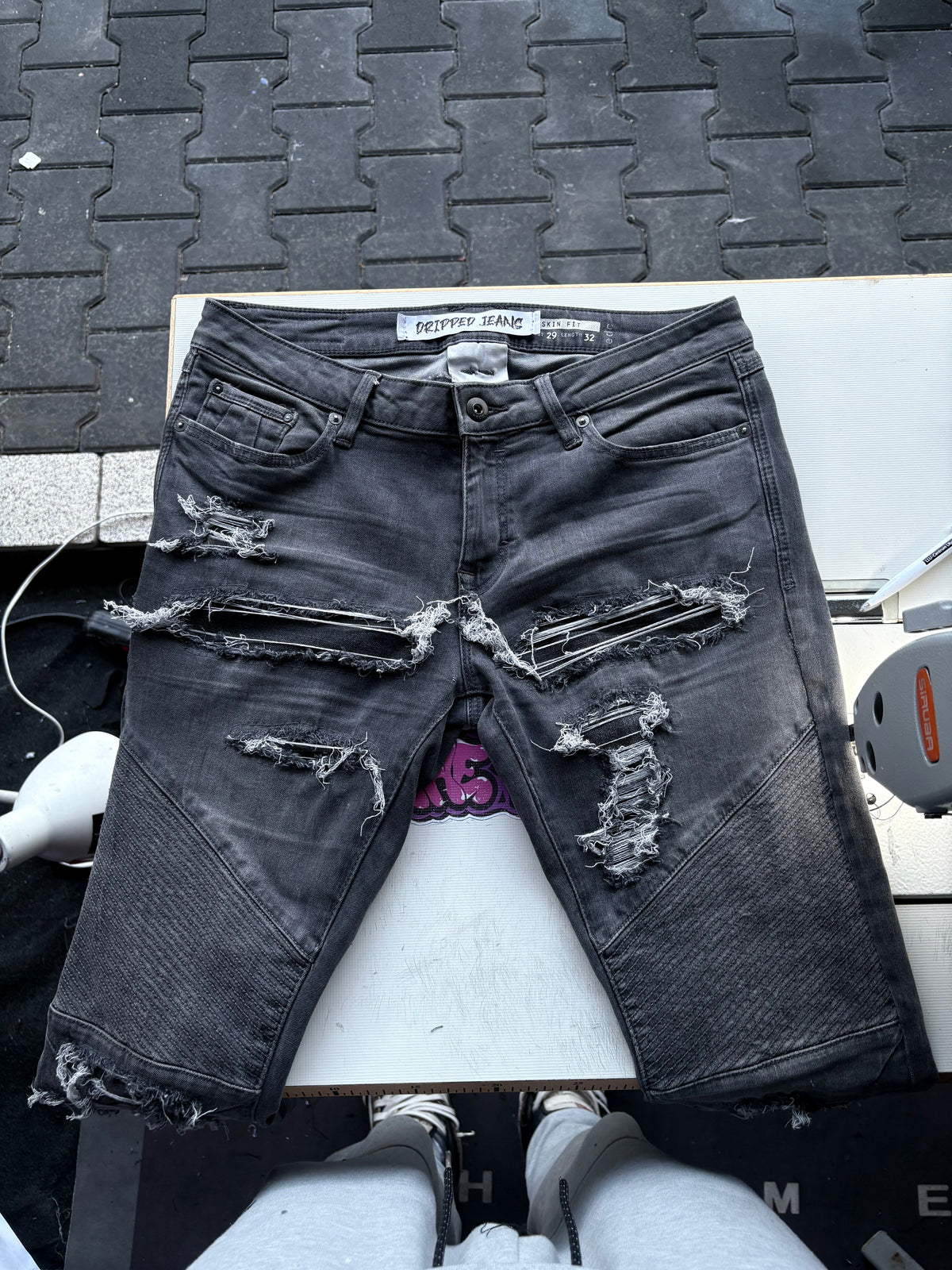 Dripped Jeans Slimfit Custom | S