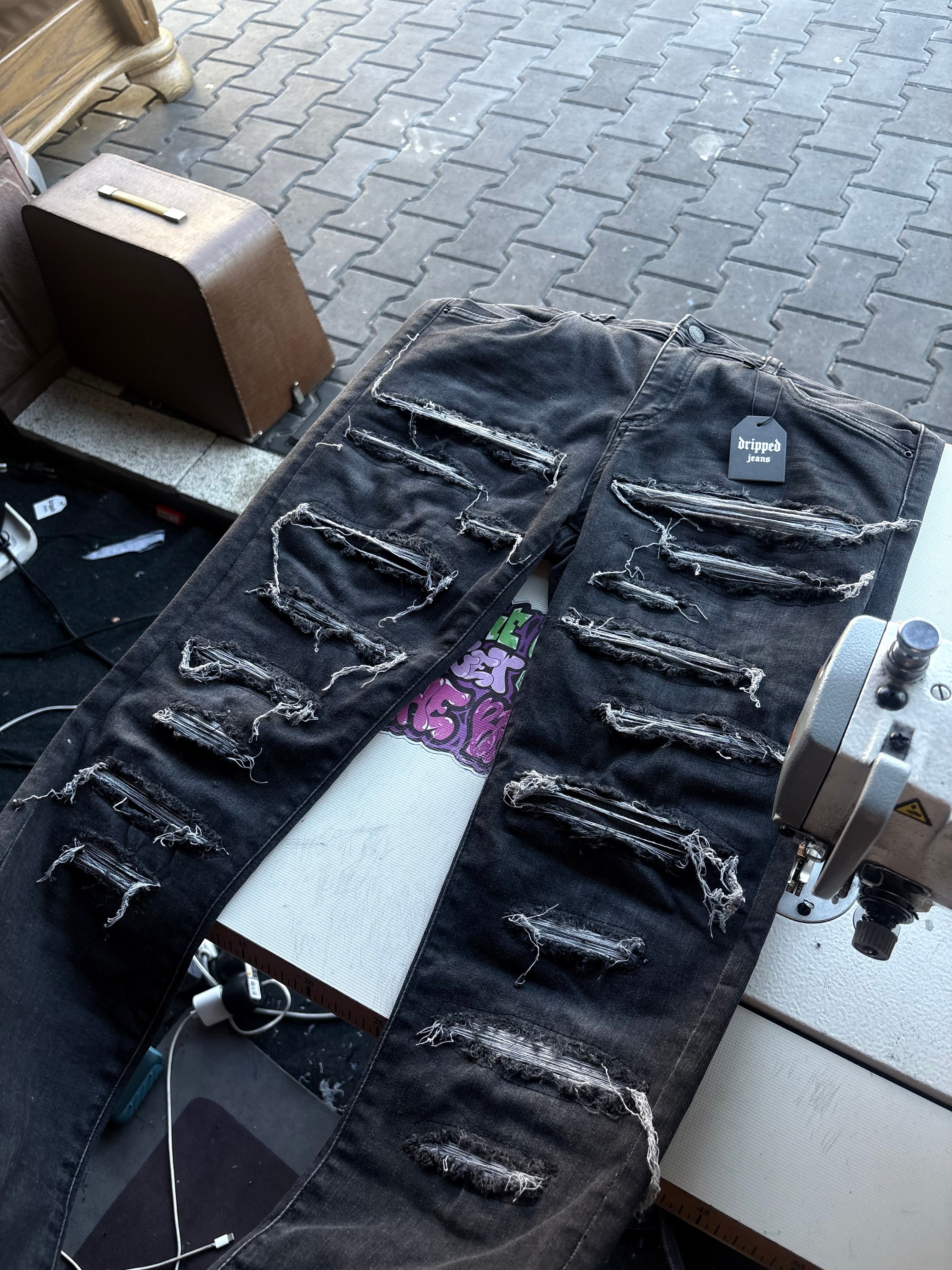 Dripped Slimfit jeans Custom | M