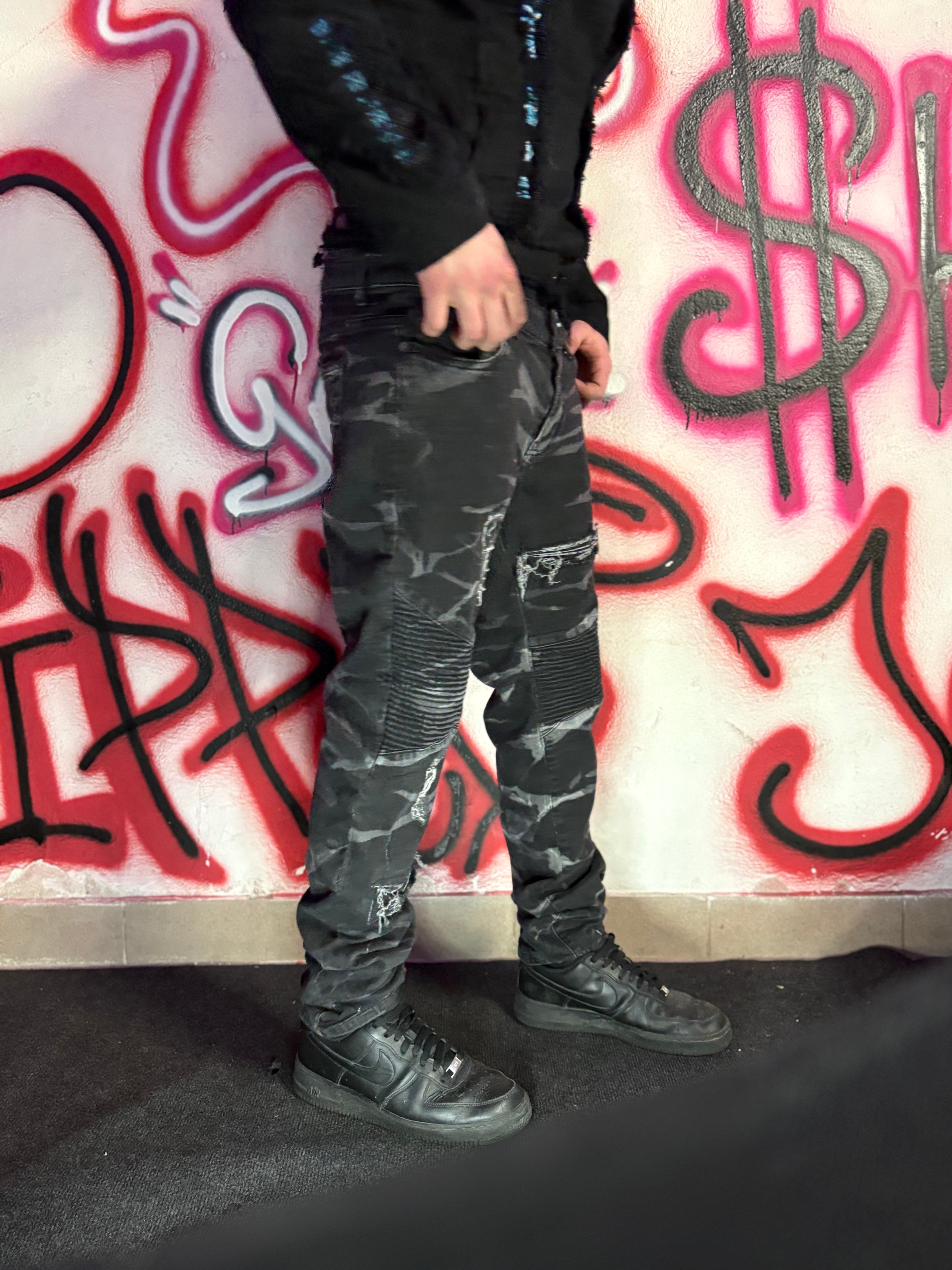 Dripped distressed Slimfit Jeans| M