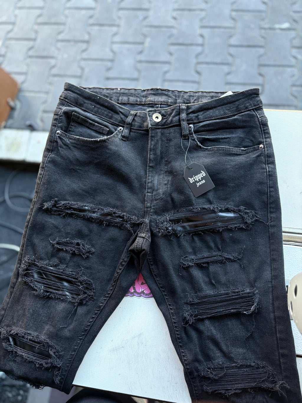 Dripped Slimfit jeans Custom | M