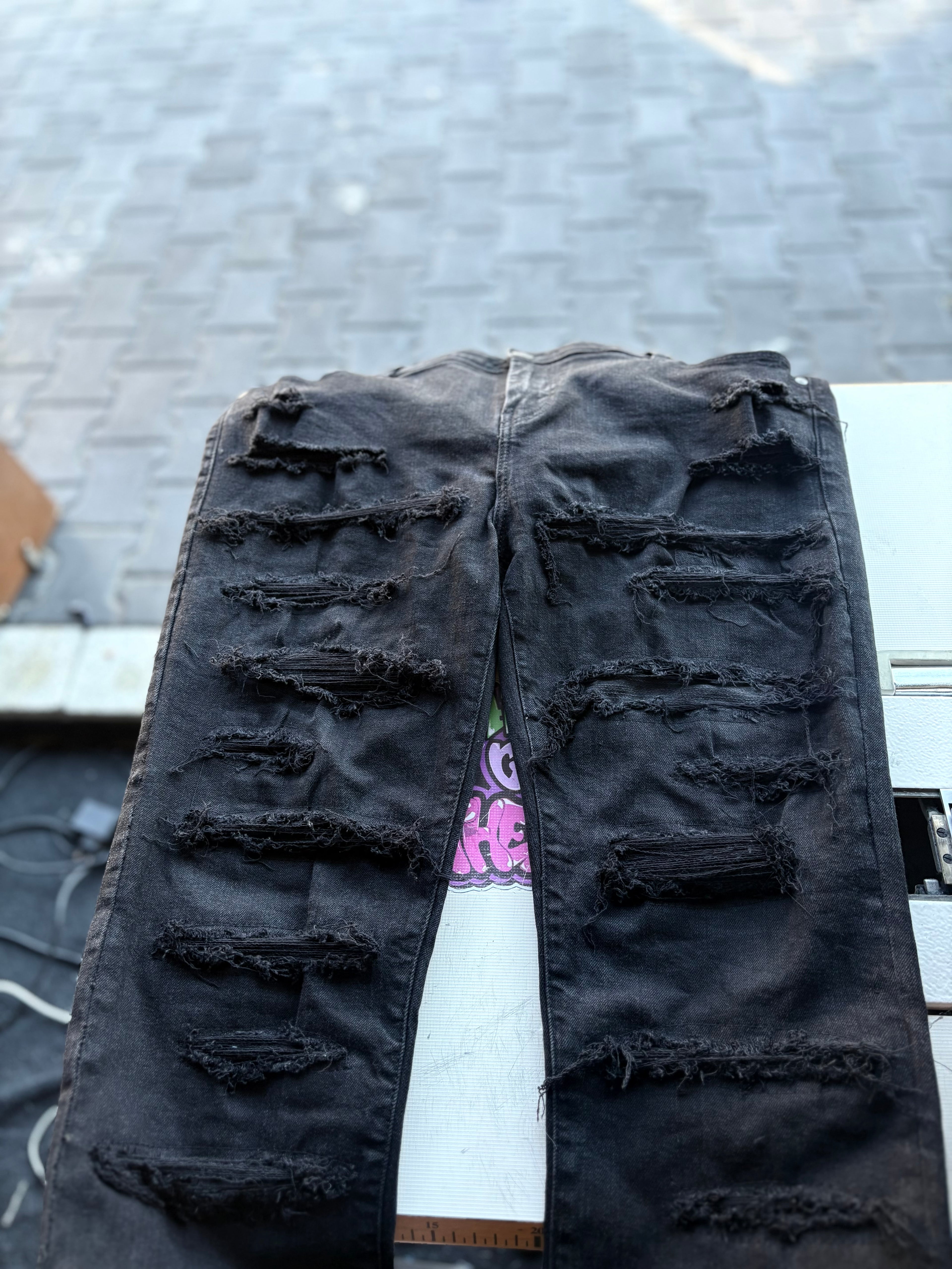 Dripped Slimfit Jeans Custom | M