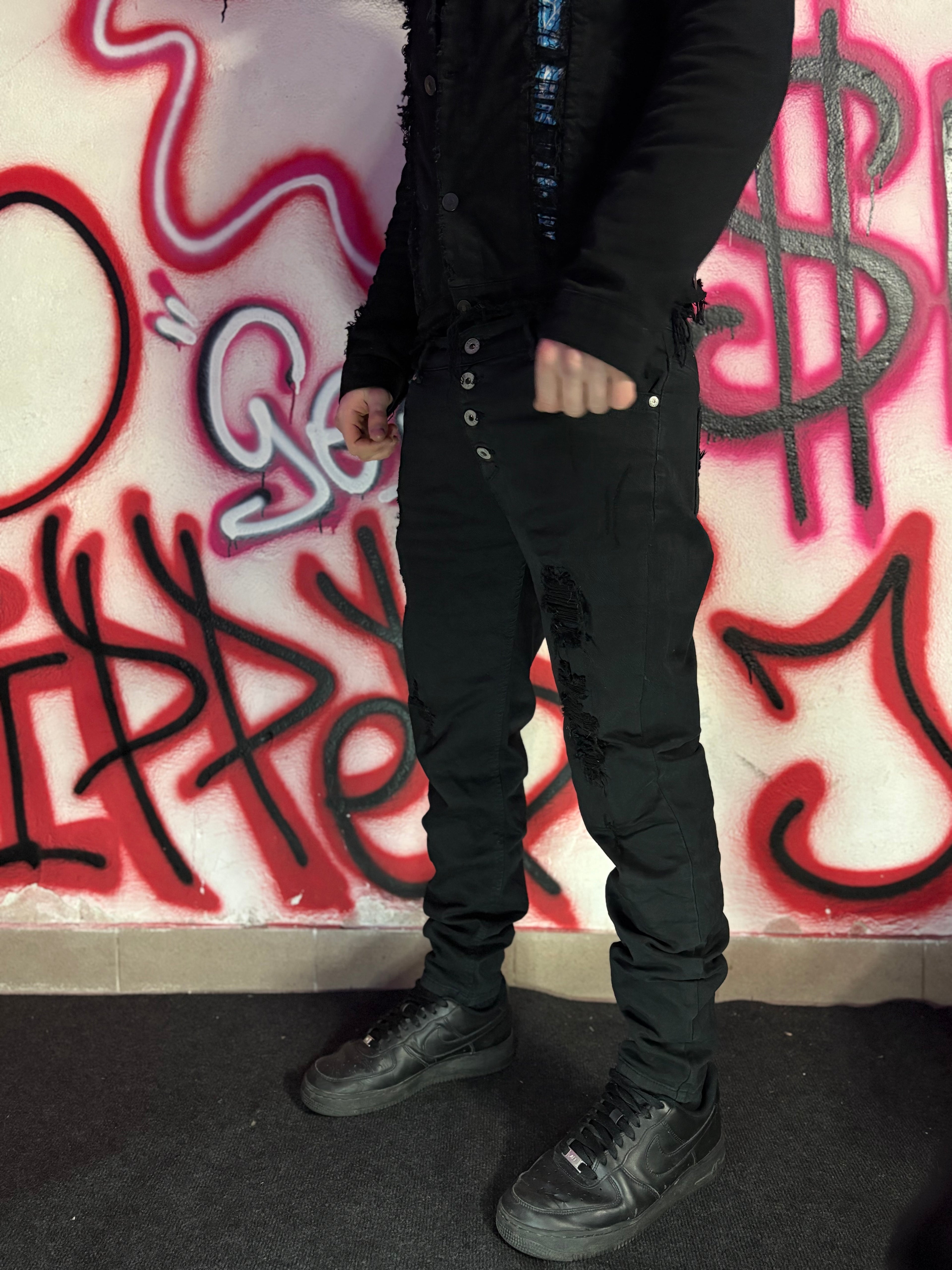 Dripped distressed Slimfit Jeans| M