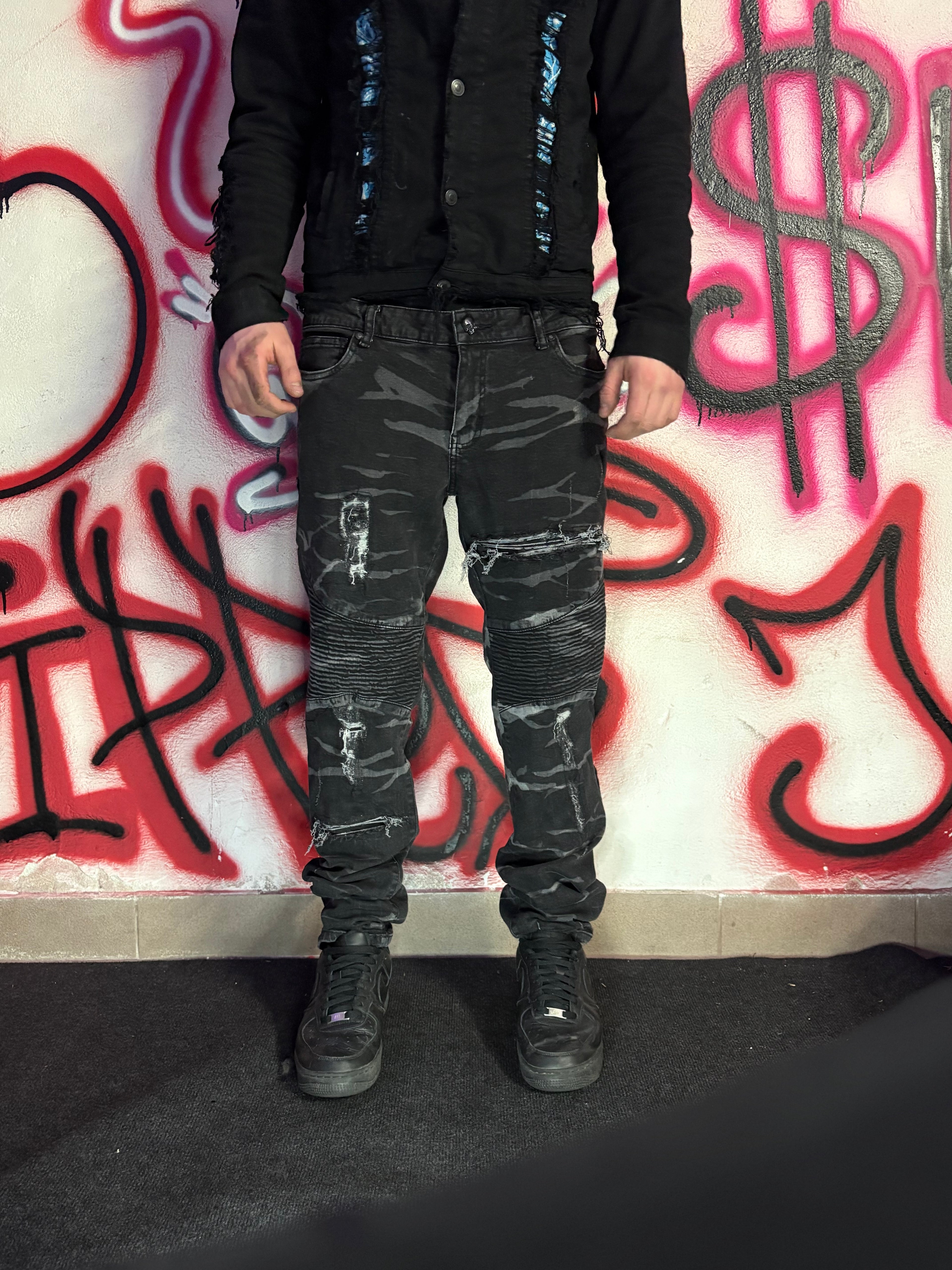 Dripped distressed Slimfit Jeans| M