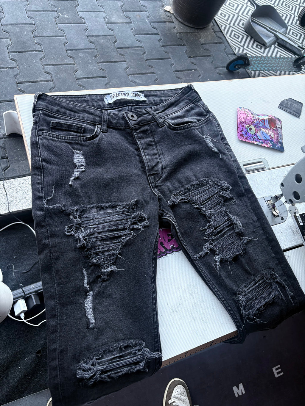 Dripped Jeans Slimfit Custom | XS