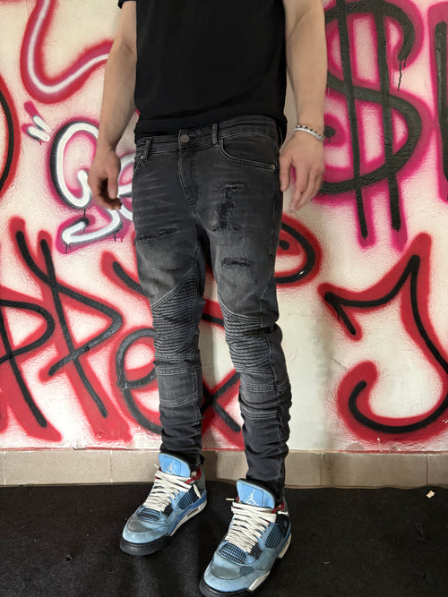 Dripped distressed Slimfit jeans