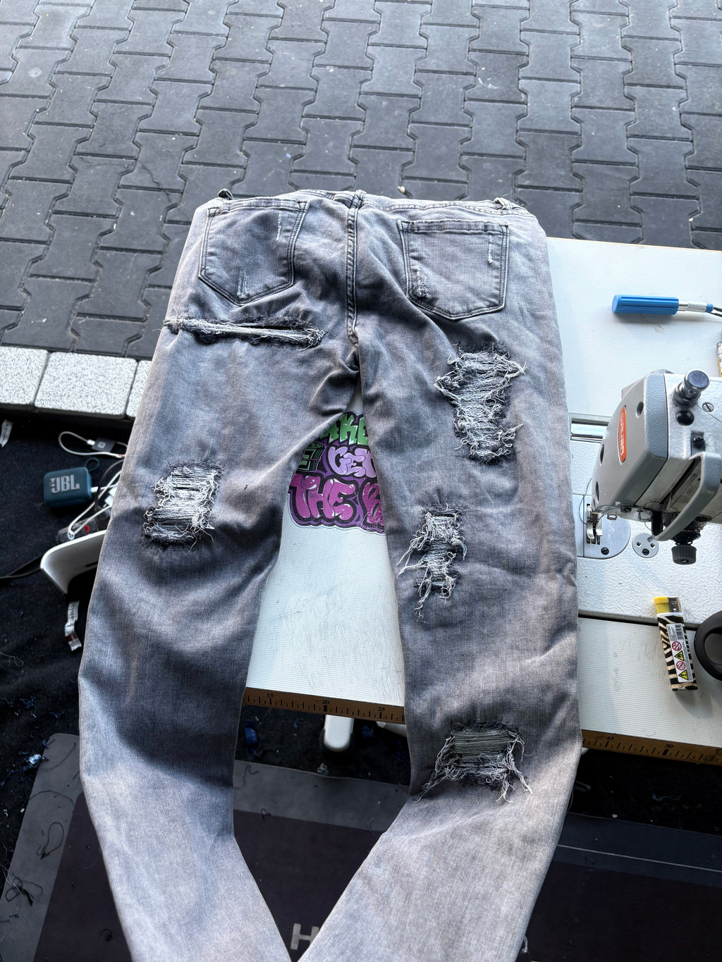 Dripped Slimfit Custom Jeans | S