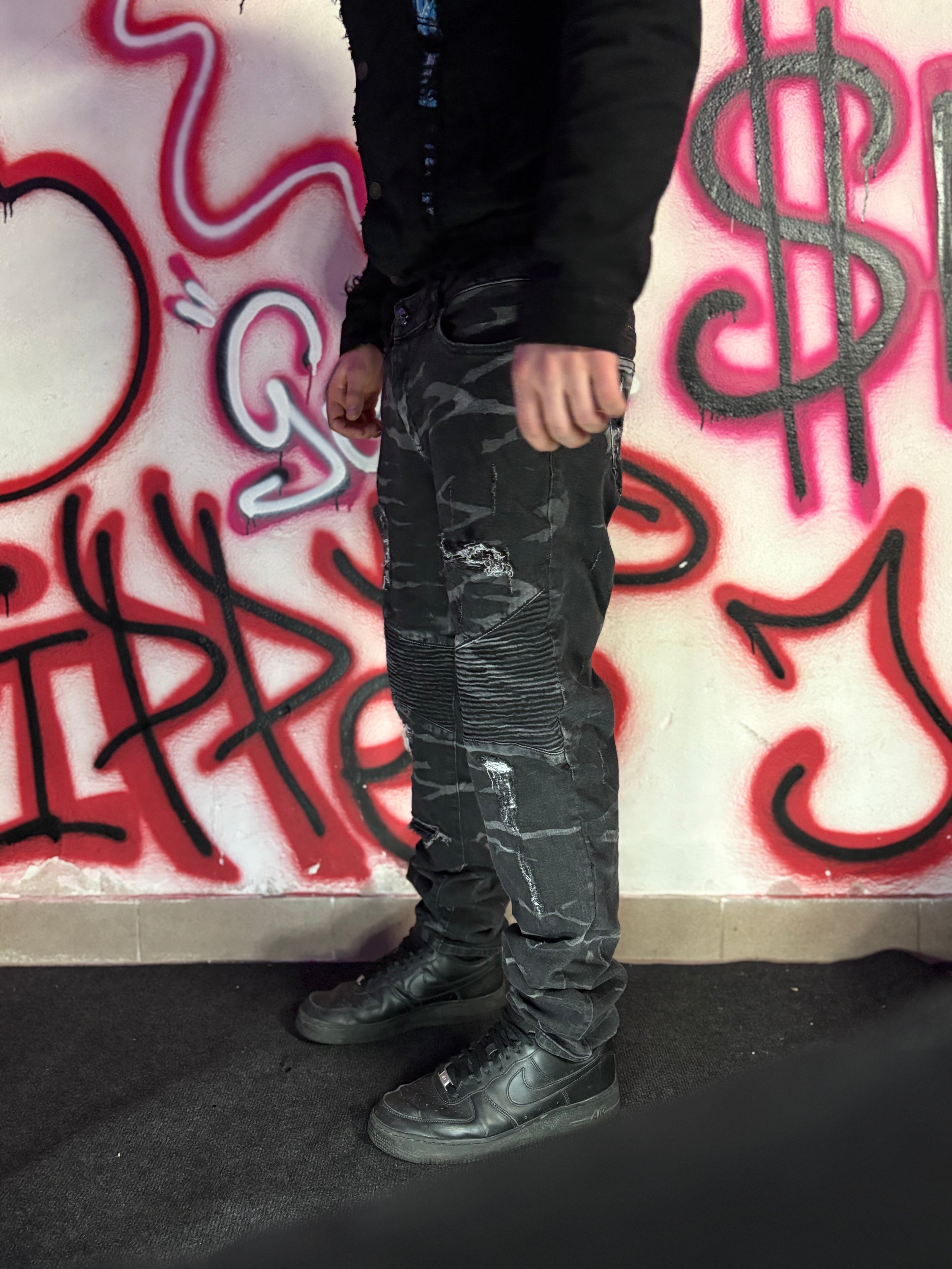 Dripped distressed Slimfit Jeans| M