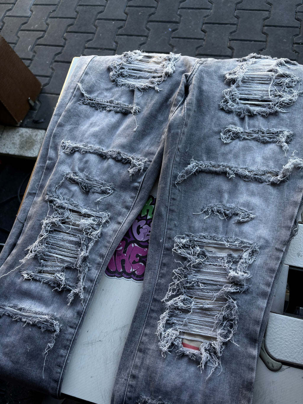 Dripped slimfit jeans Custom