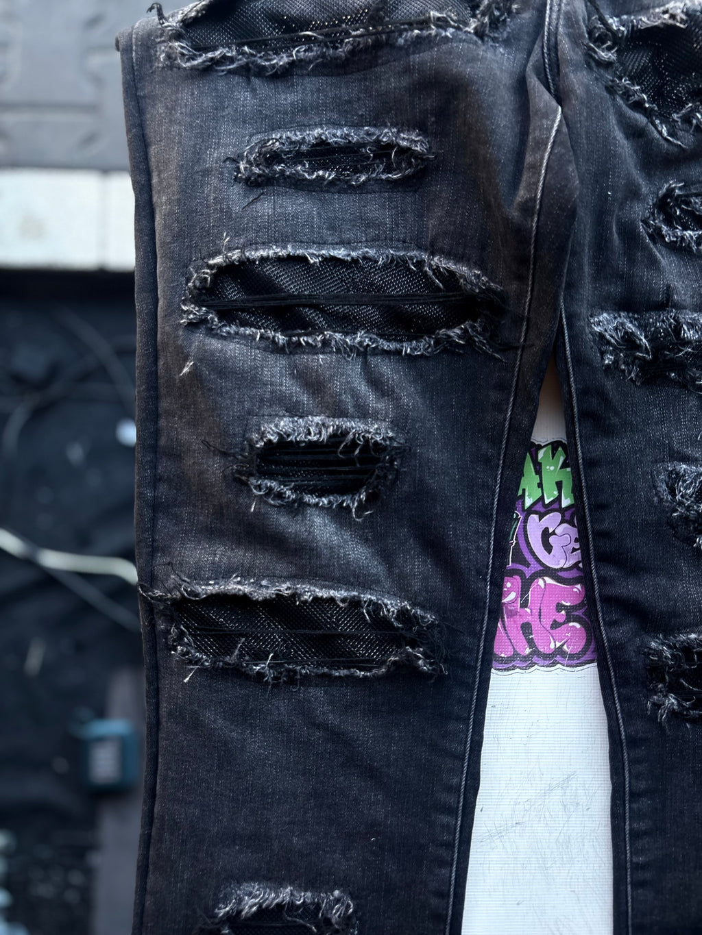 Dripped Slimfit Jeans Custom | XL