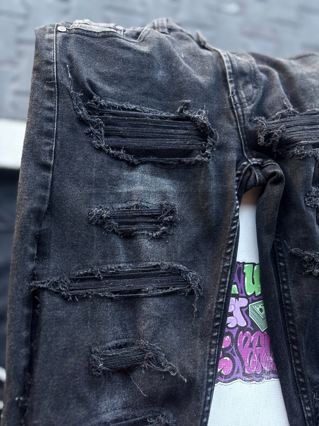 Dripped Slimfit Jeans Custom | M