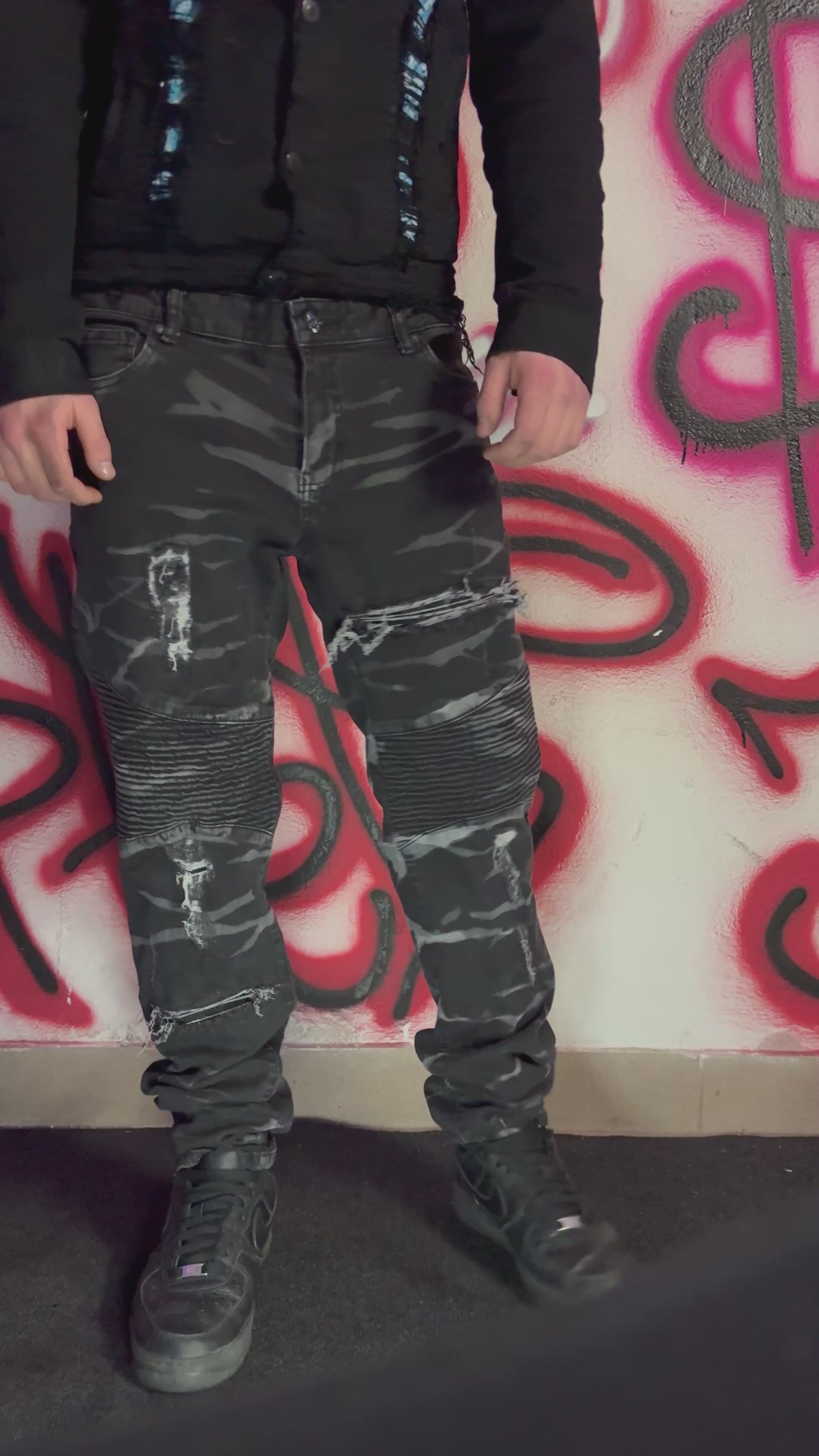 Dripped distressed Slimfit Jeans| M